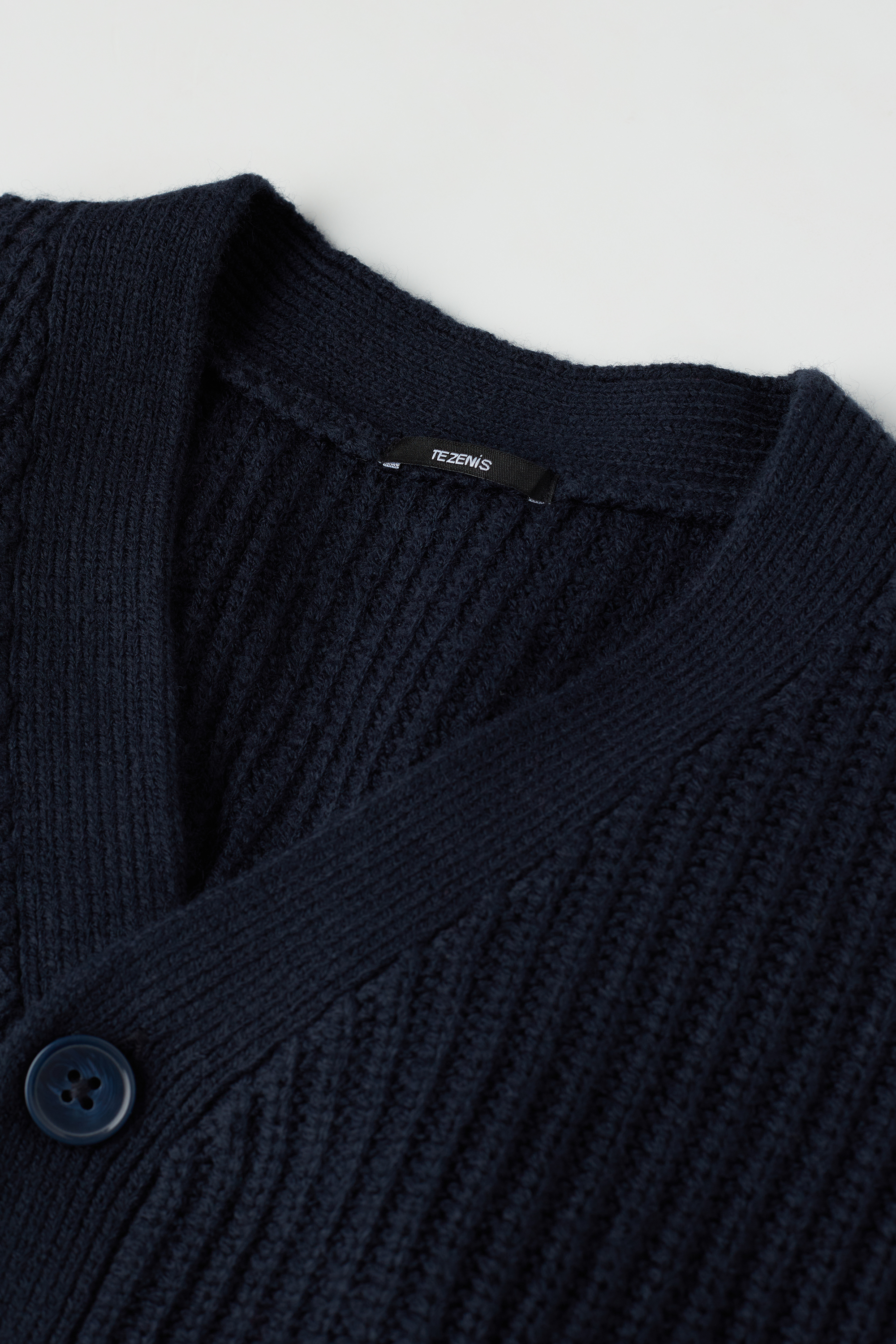 Boys’ Ribbed Long-Sleeved Cardigan with Buttons