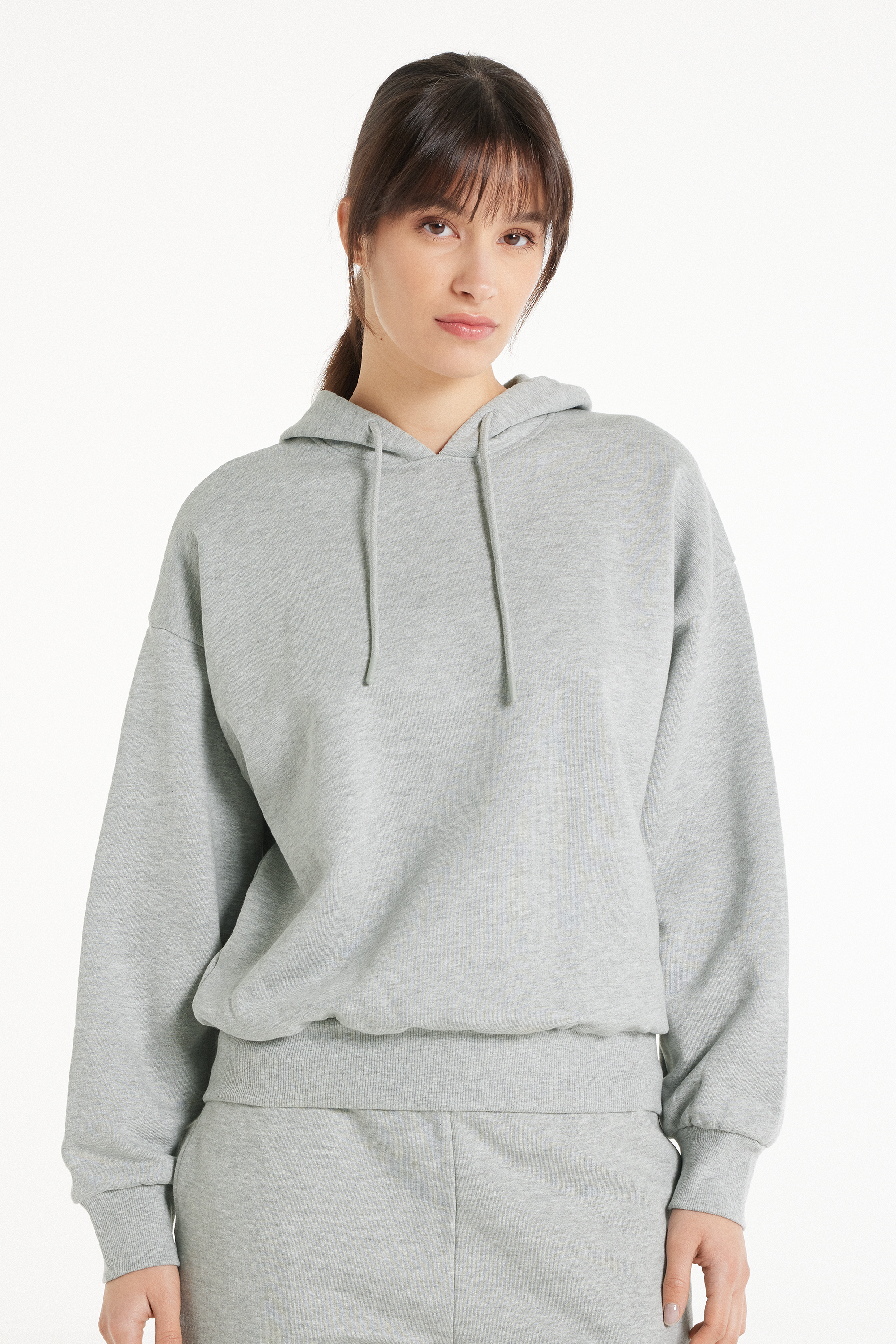 Felpa Donna Con Cappuccio Oversize Hoodie Con Scritta I'm Just A Girl College Casual Tinta