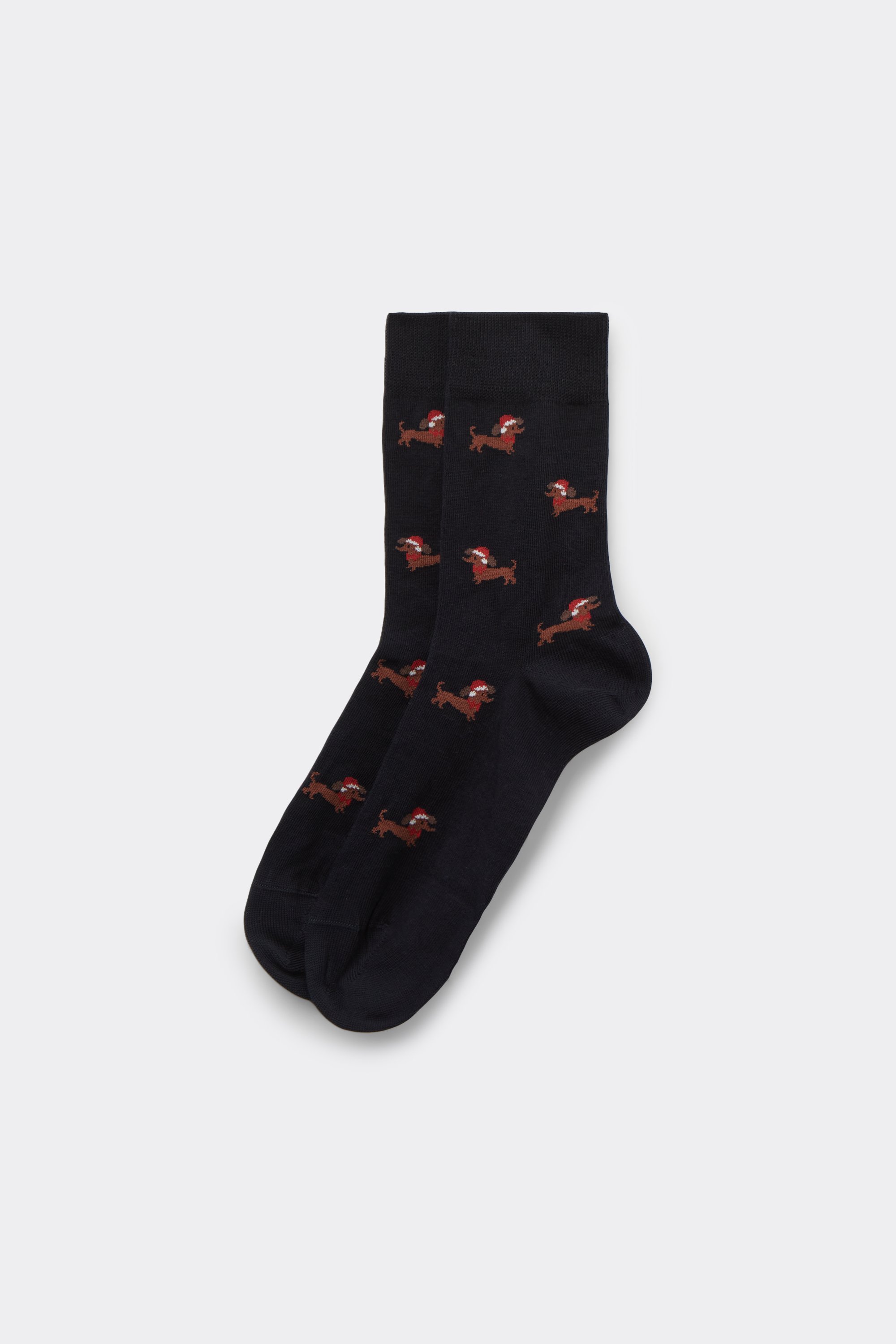 Men’s Semi-Short Patterned Cotton Socks