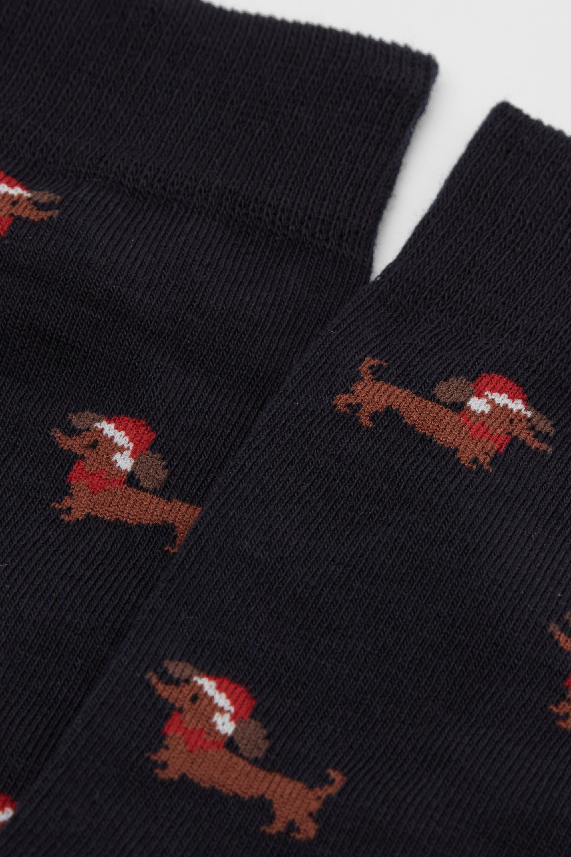 Men’s Semi-Short Patterned Cotton Socks