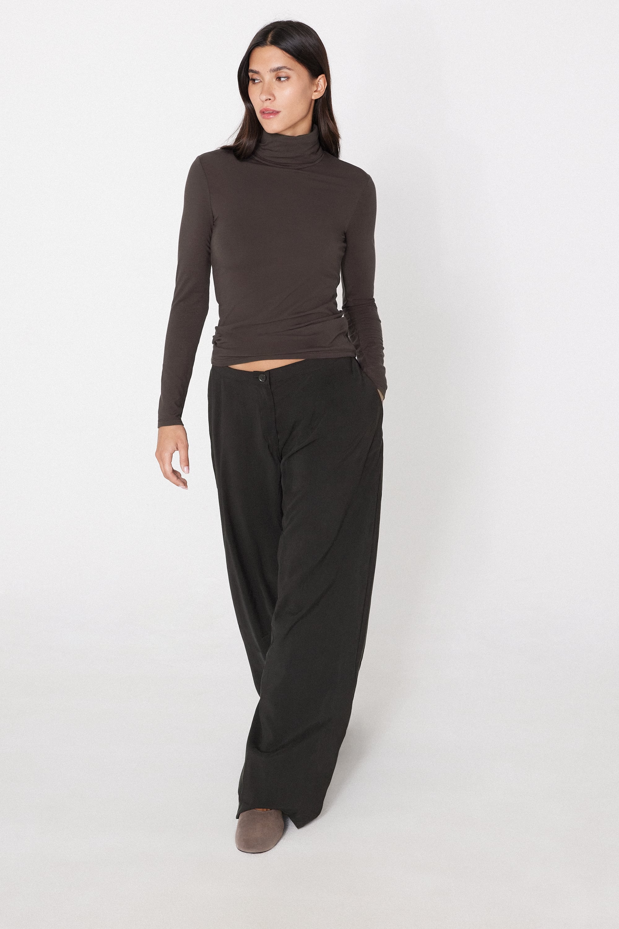 Maglia Collo Alto Cotone e Modal Termico
