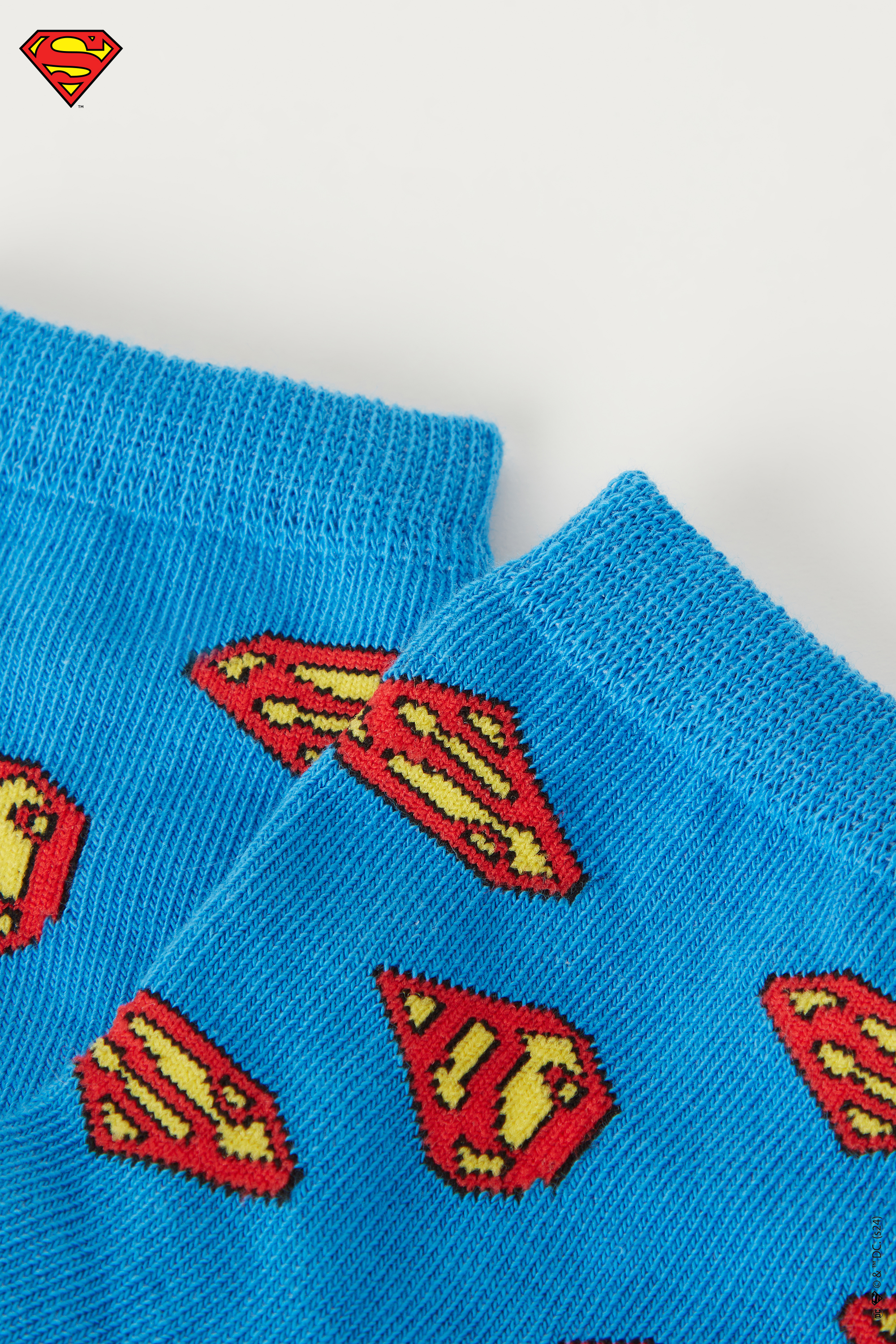 Boys’ Short Socks with Superman Print