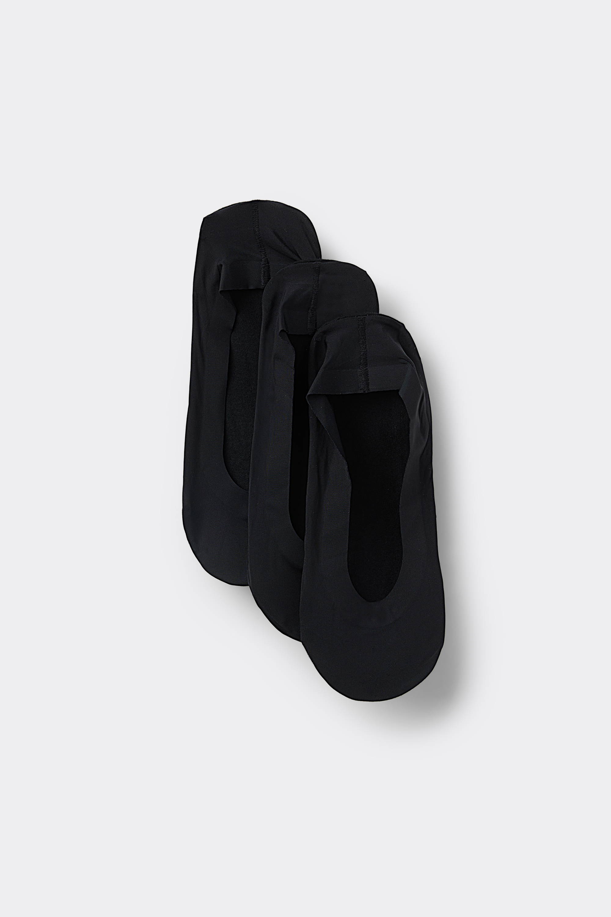 3 Pairs Cotton No Show Socks with Silicone
