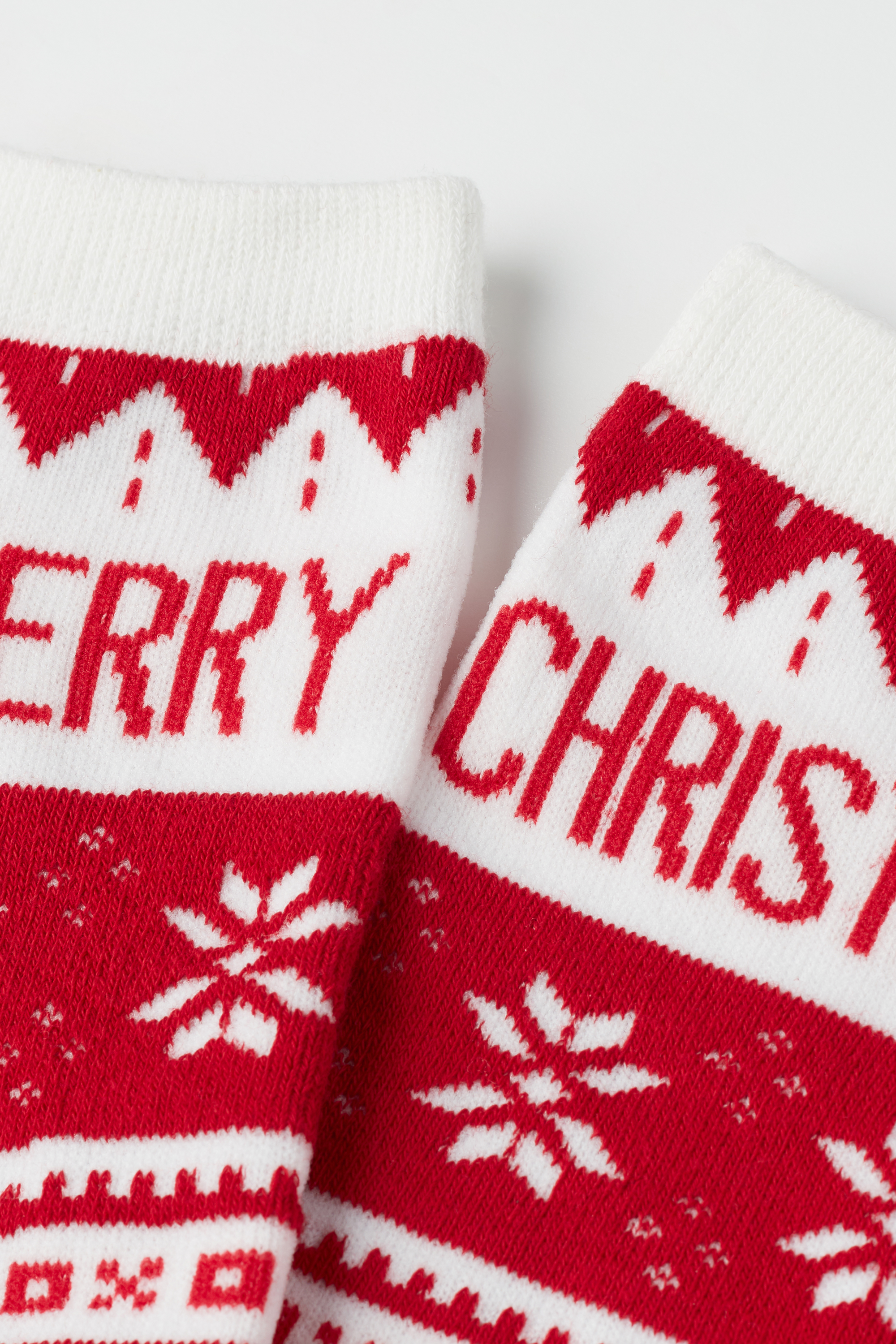 Lange, schwere Unisex-Socken mit weihnachtlichem Print für Kinder