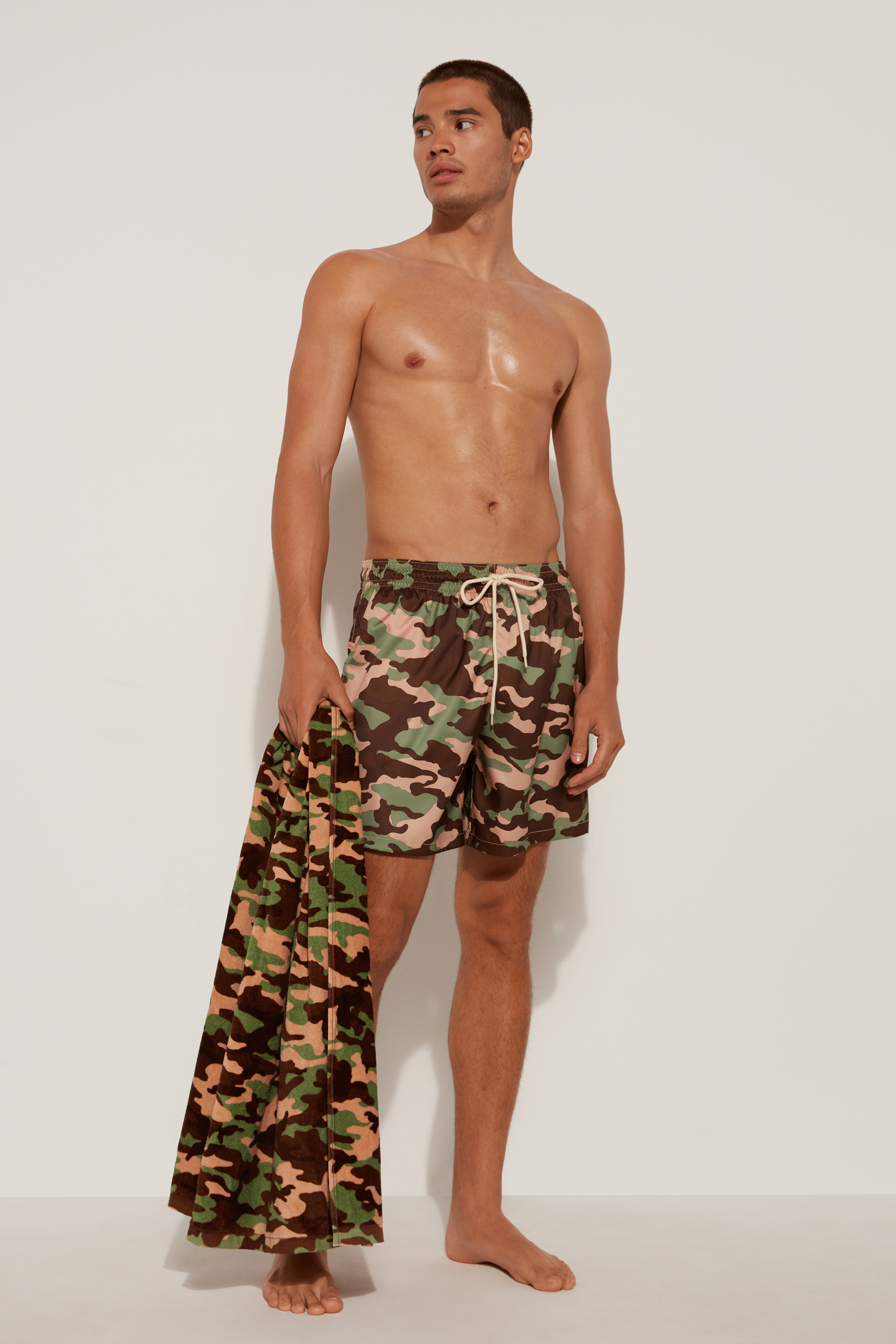 Bade-Boxershorts mit Print