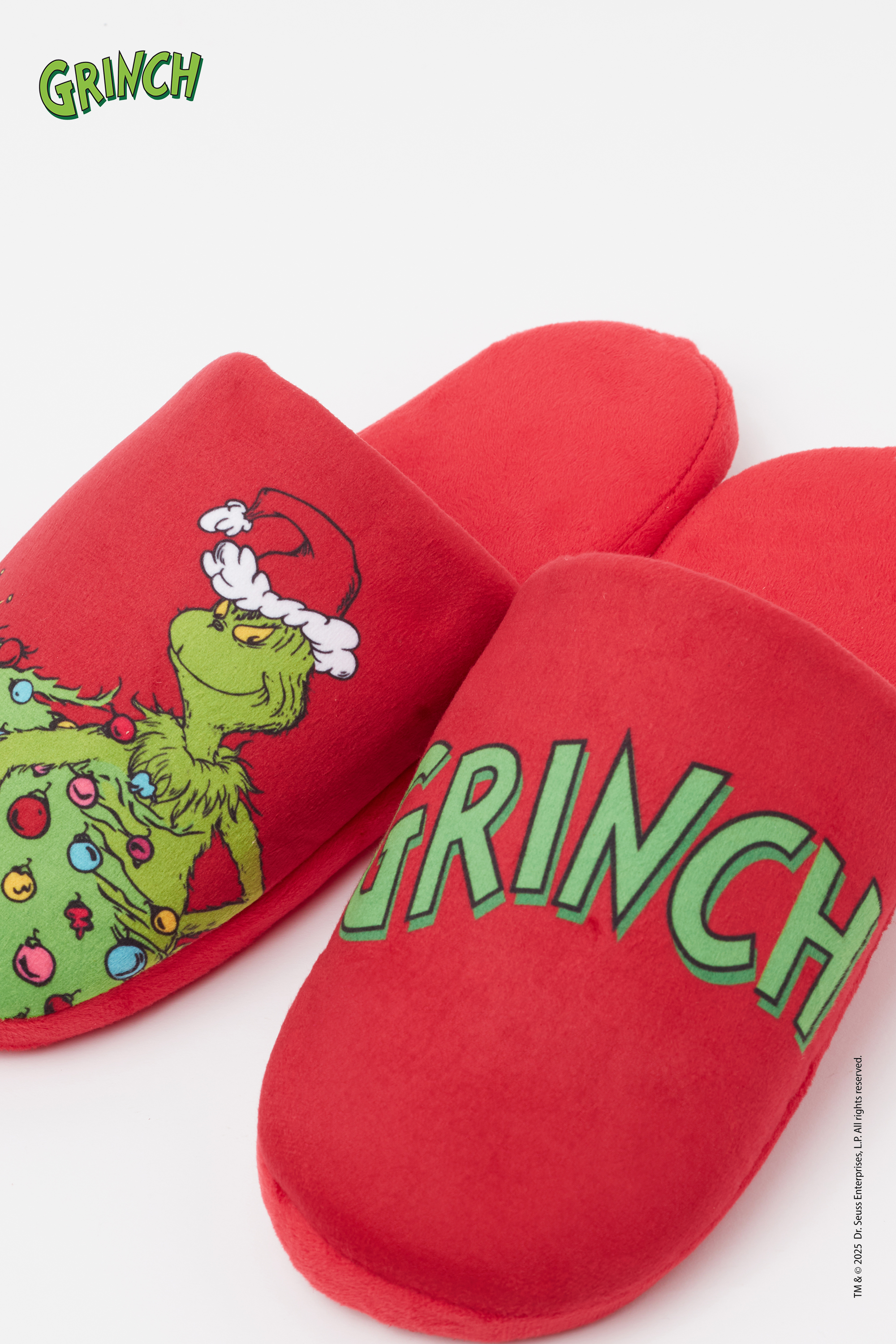Women's Grinch Print Slippers