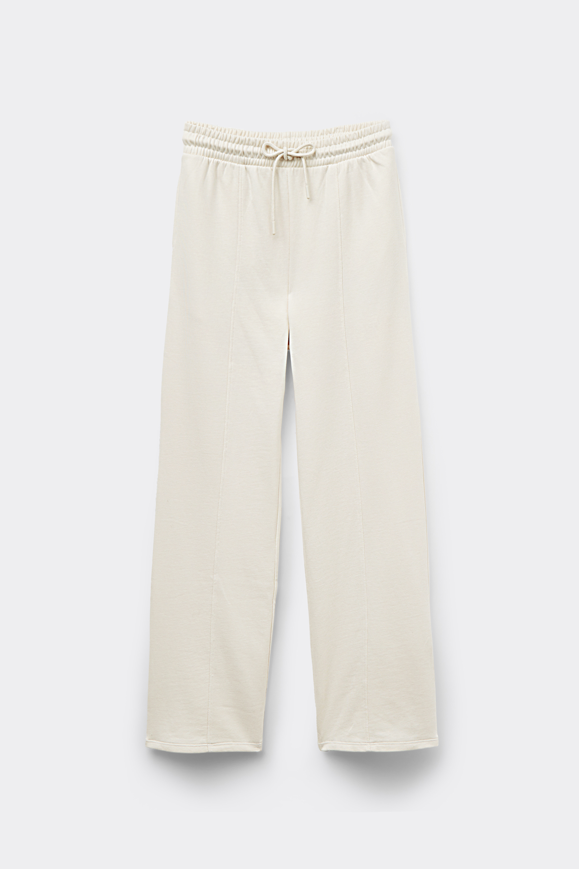 Pantaloni Tuta Palazzo con Cucitura e Coulisse