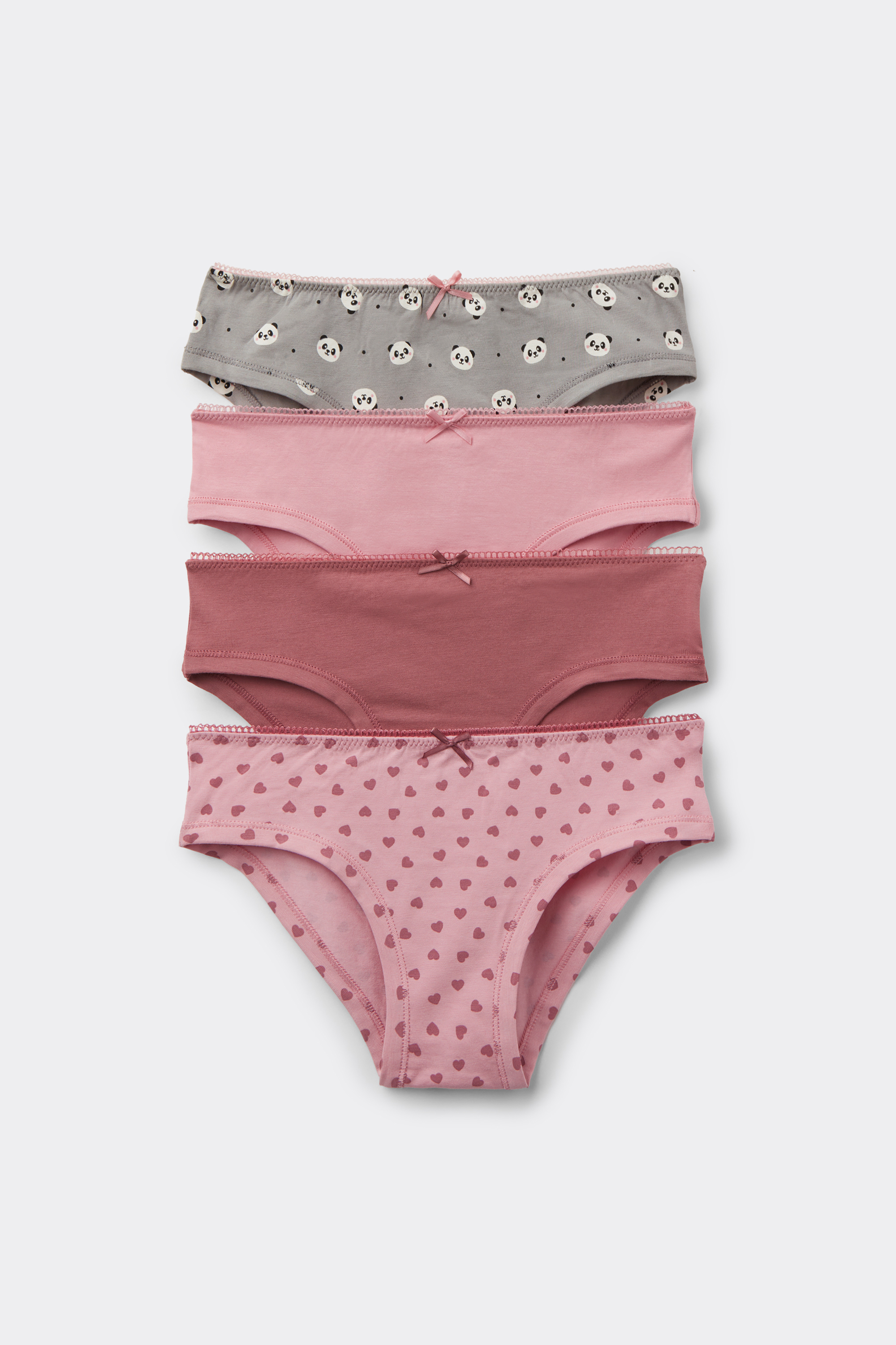 4 Pairs of Girls’ Printed Cotton Knickers