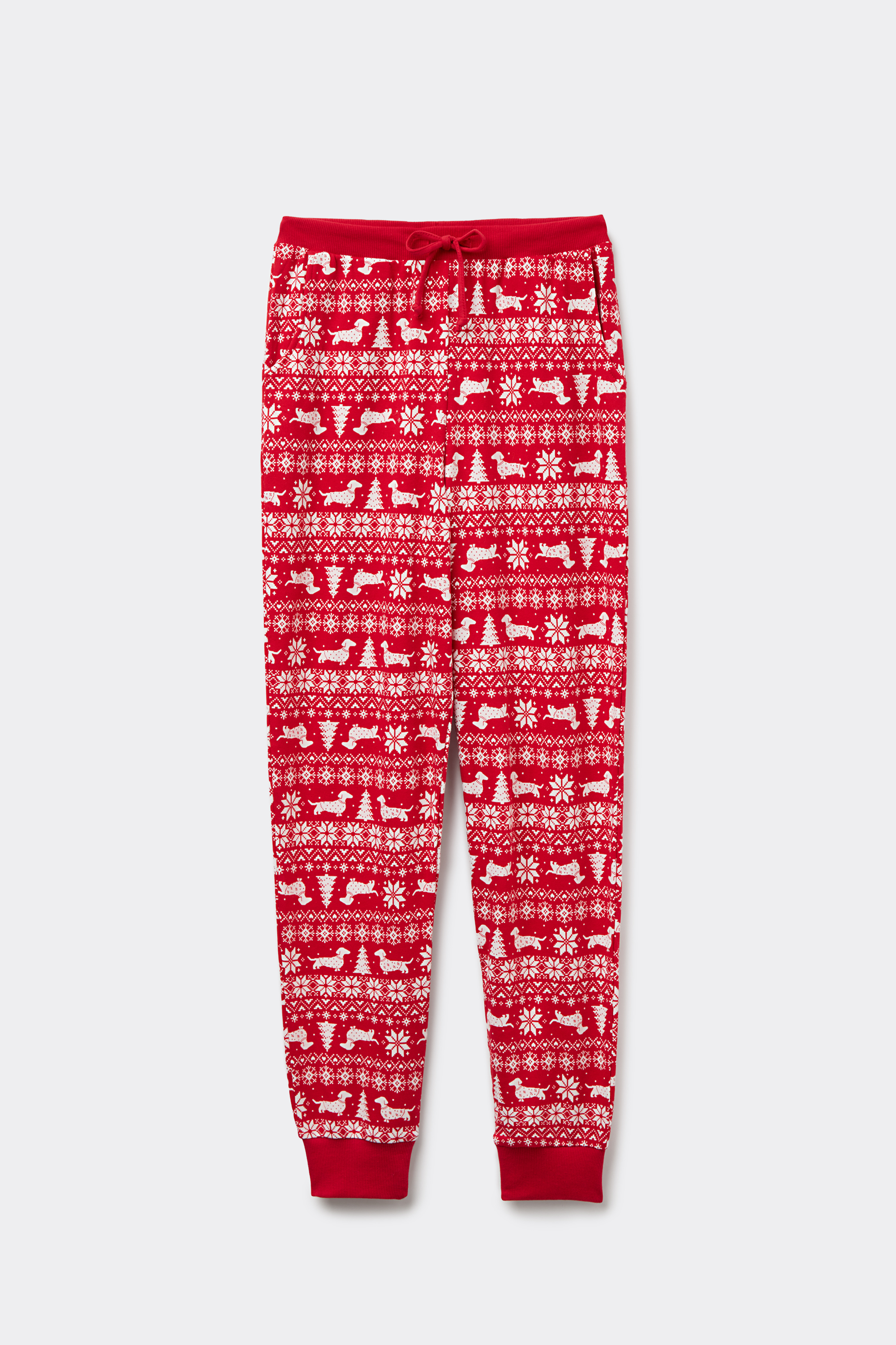 Calças Jogger em Algodão Grosso Estampado