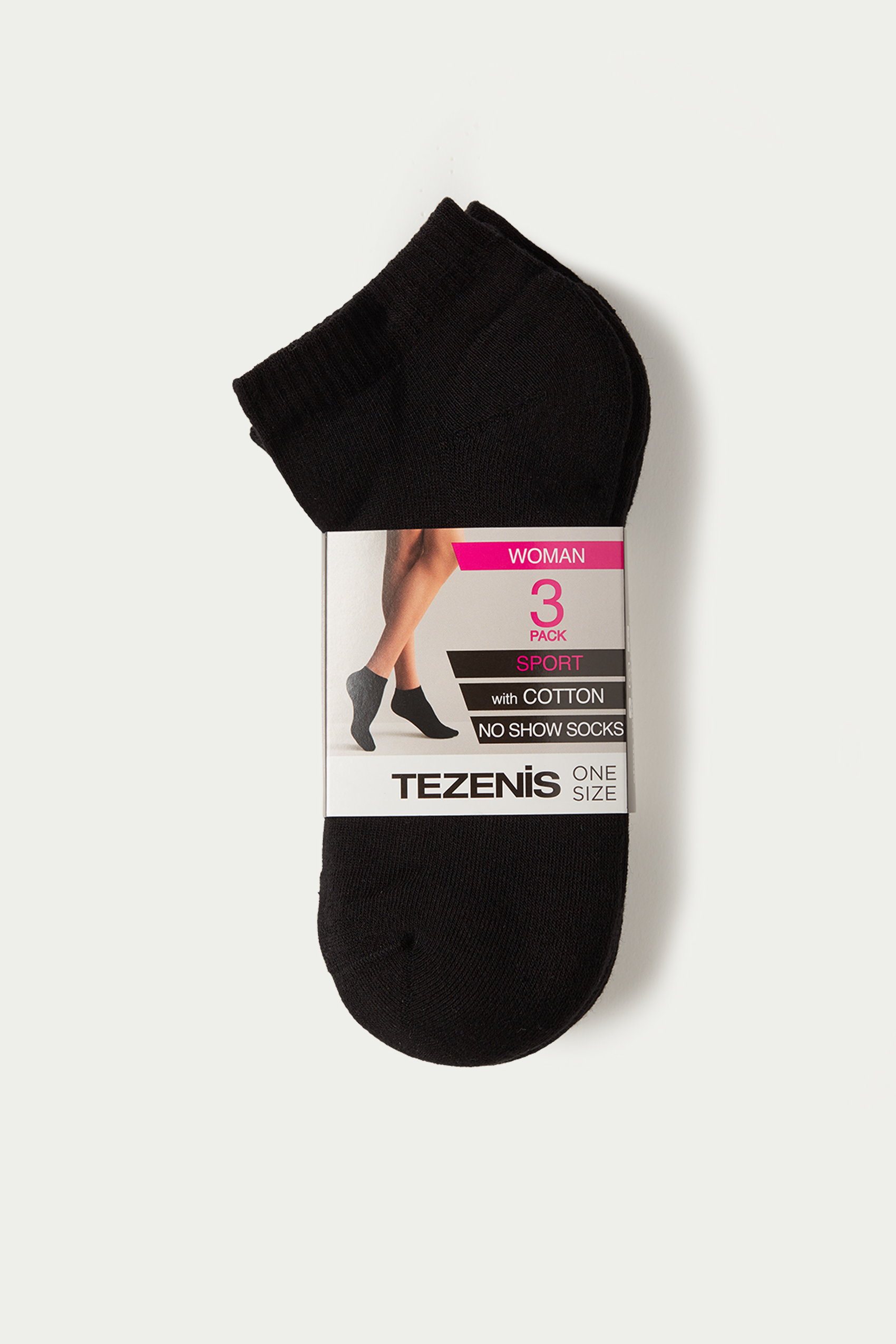 3 x Invisible sport socks in cotton