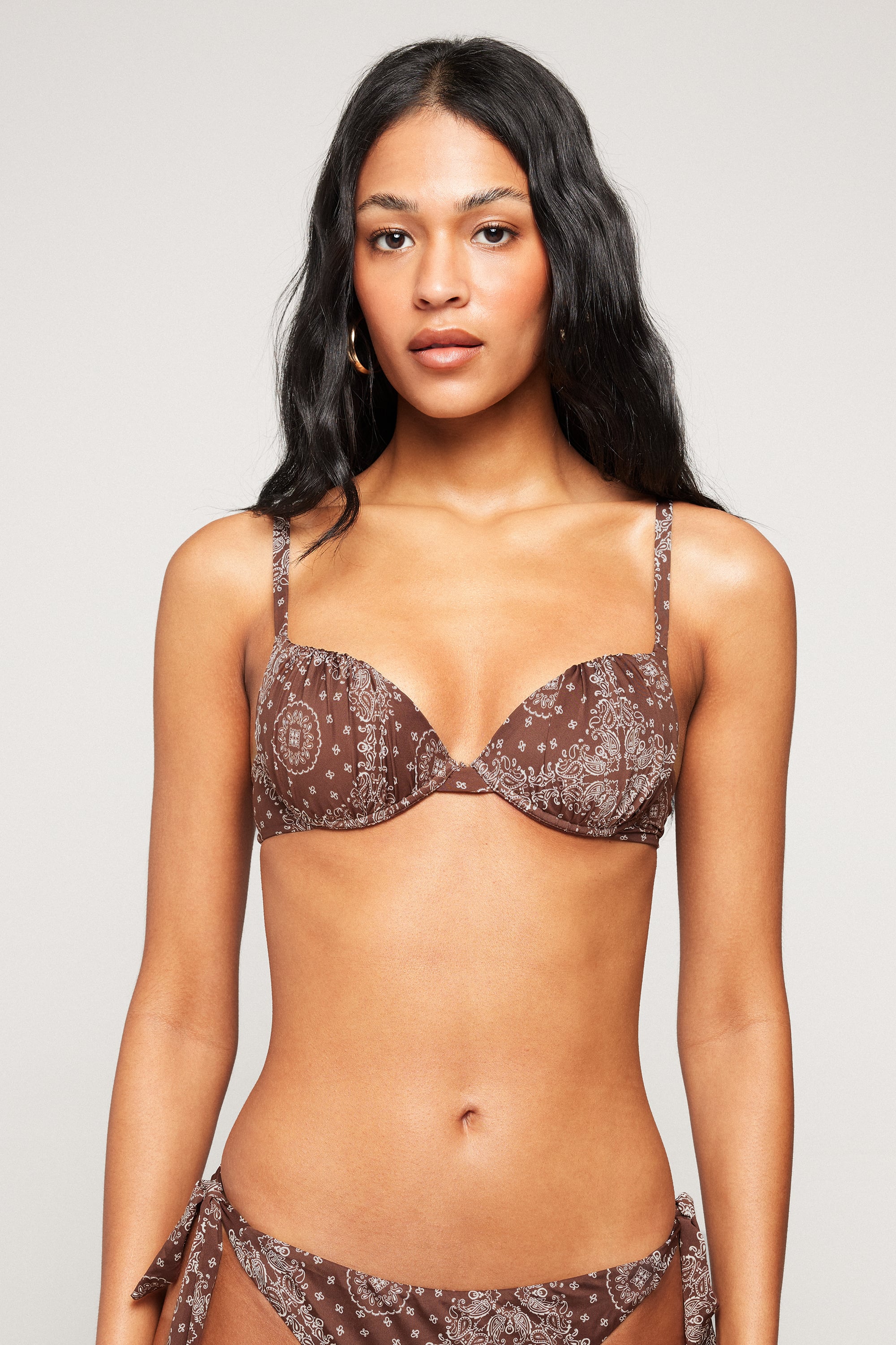 Top de Biqu&iacute;ni Push-Up Ligeiramente Almofadado Country Vibe