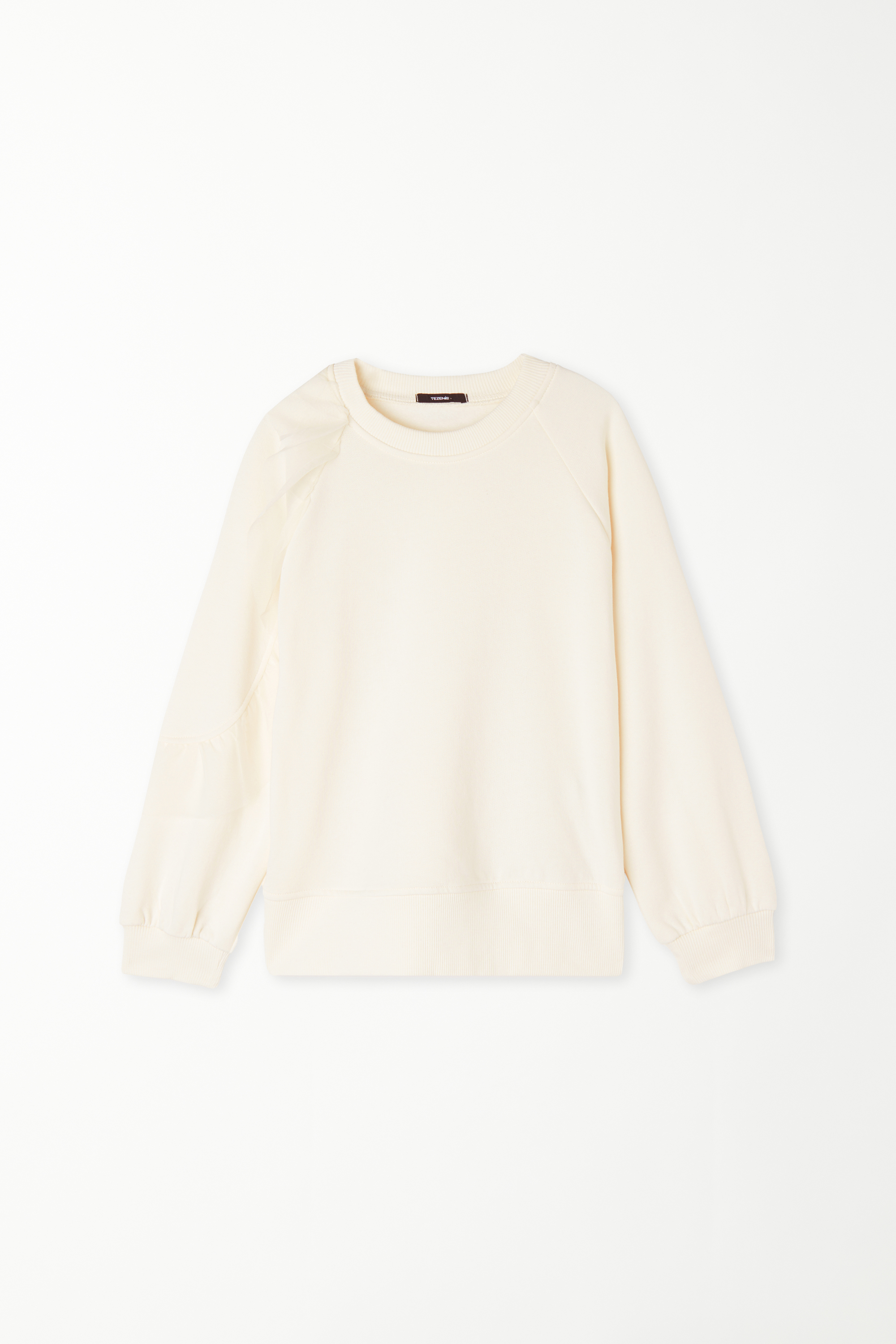 Girls’ Long-Sleeved Sweatshirt with Tulle Frill