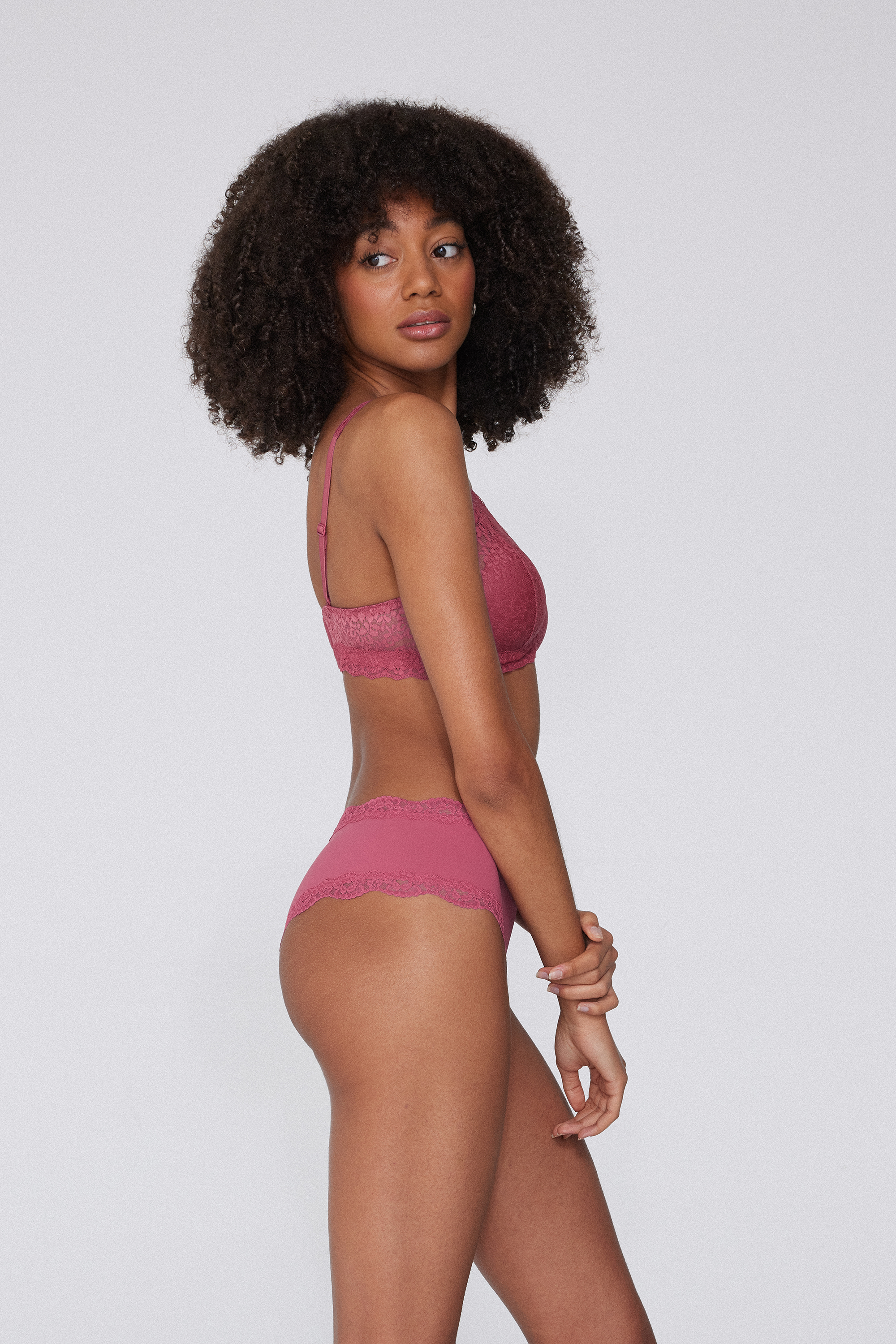Culotte Brésilienne Microfibre Recyclée et Dentelle
