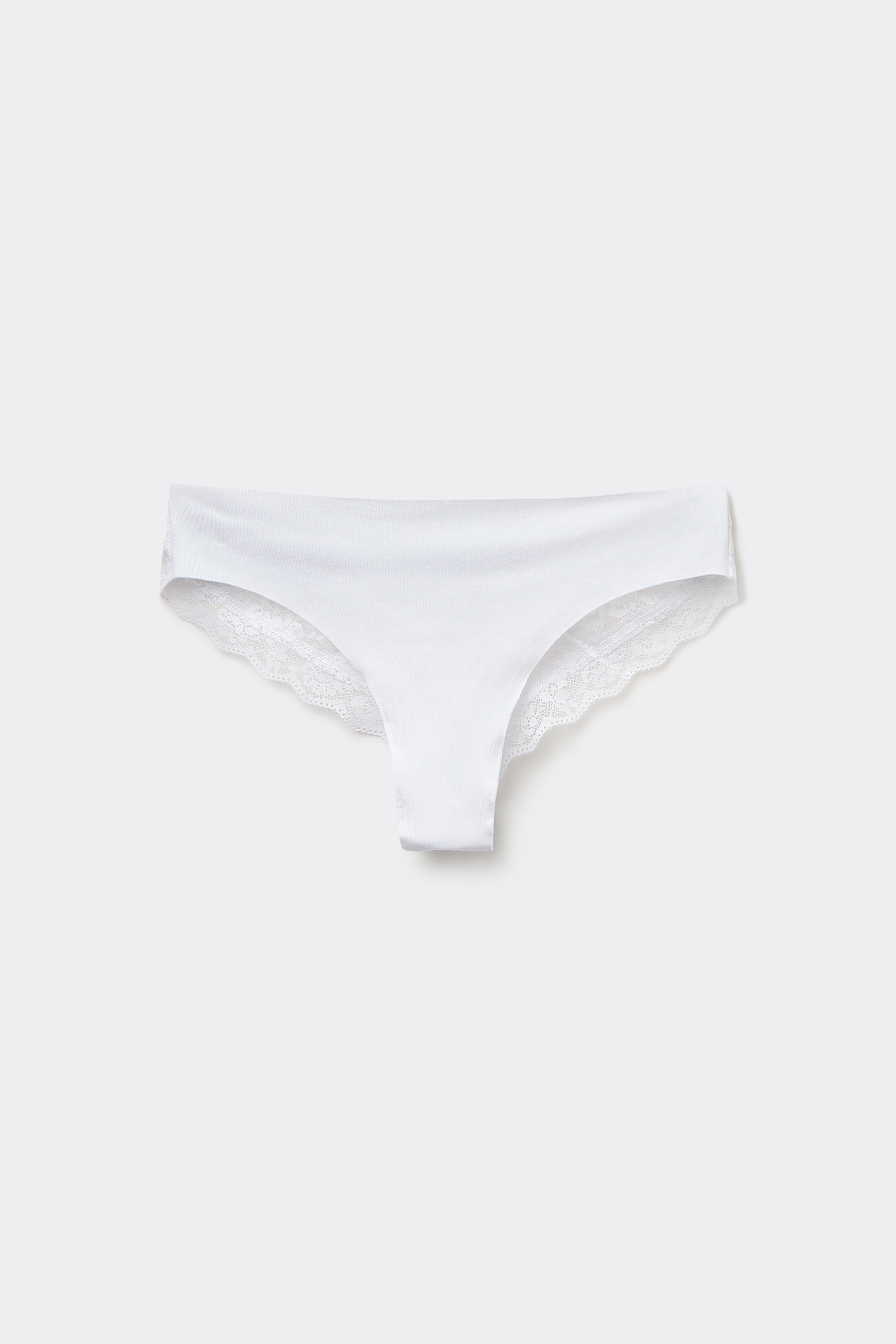 Laser-Cut Cotton Recycled Lace Brazilian Panties
