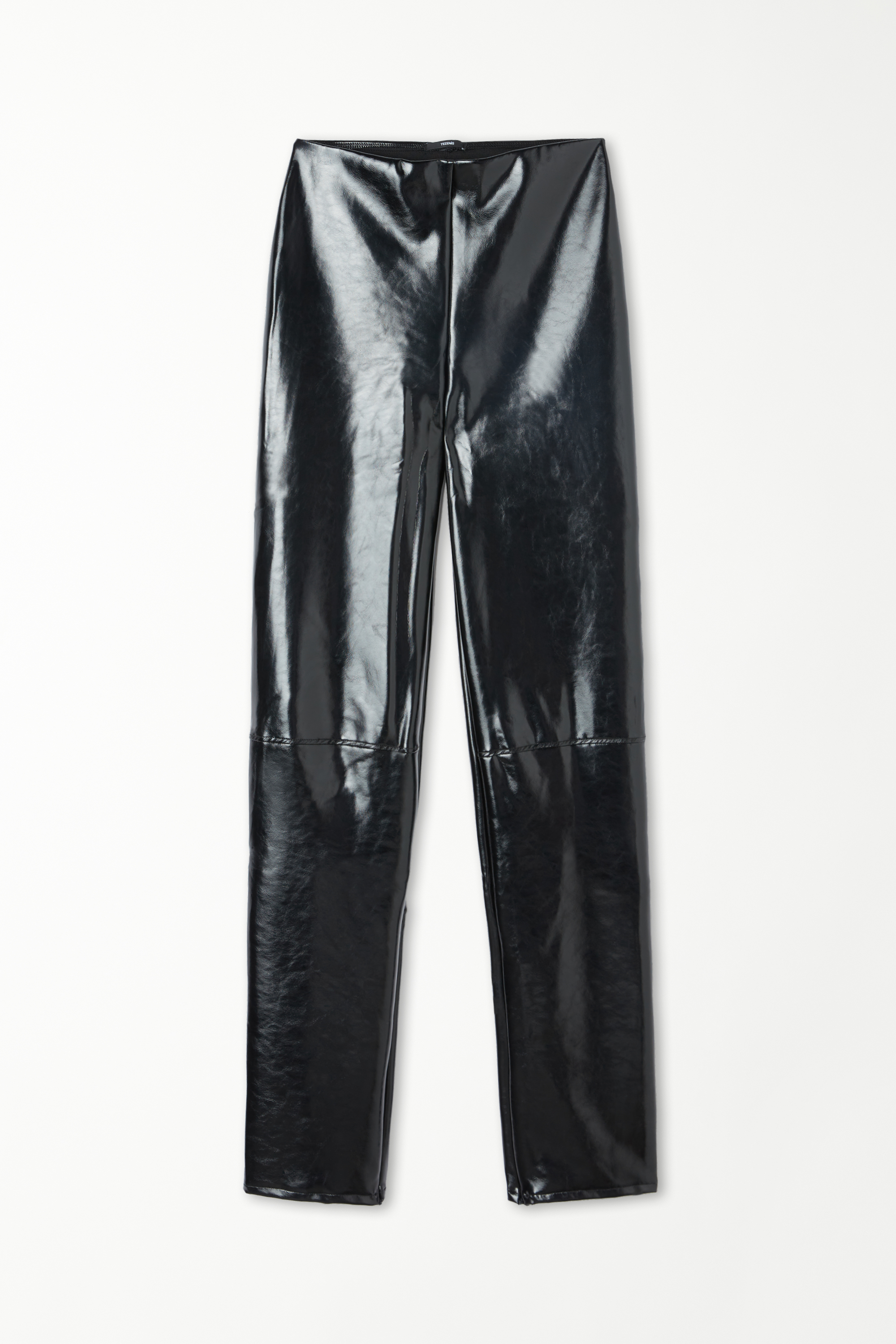 Hammered-Effect Vinyl Trousers