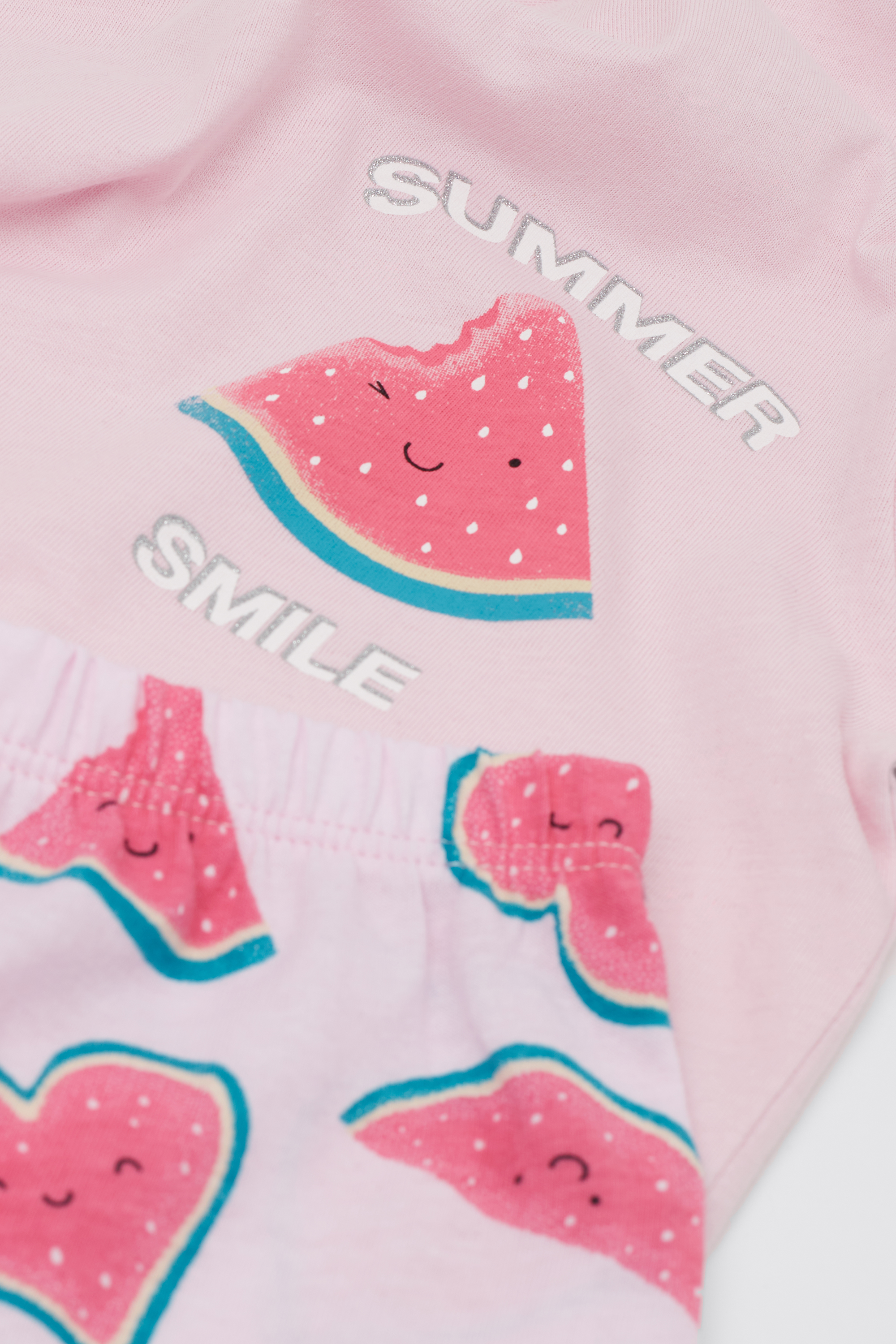 Pijama Corto Media Manga Algodón Sandías Niña