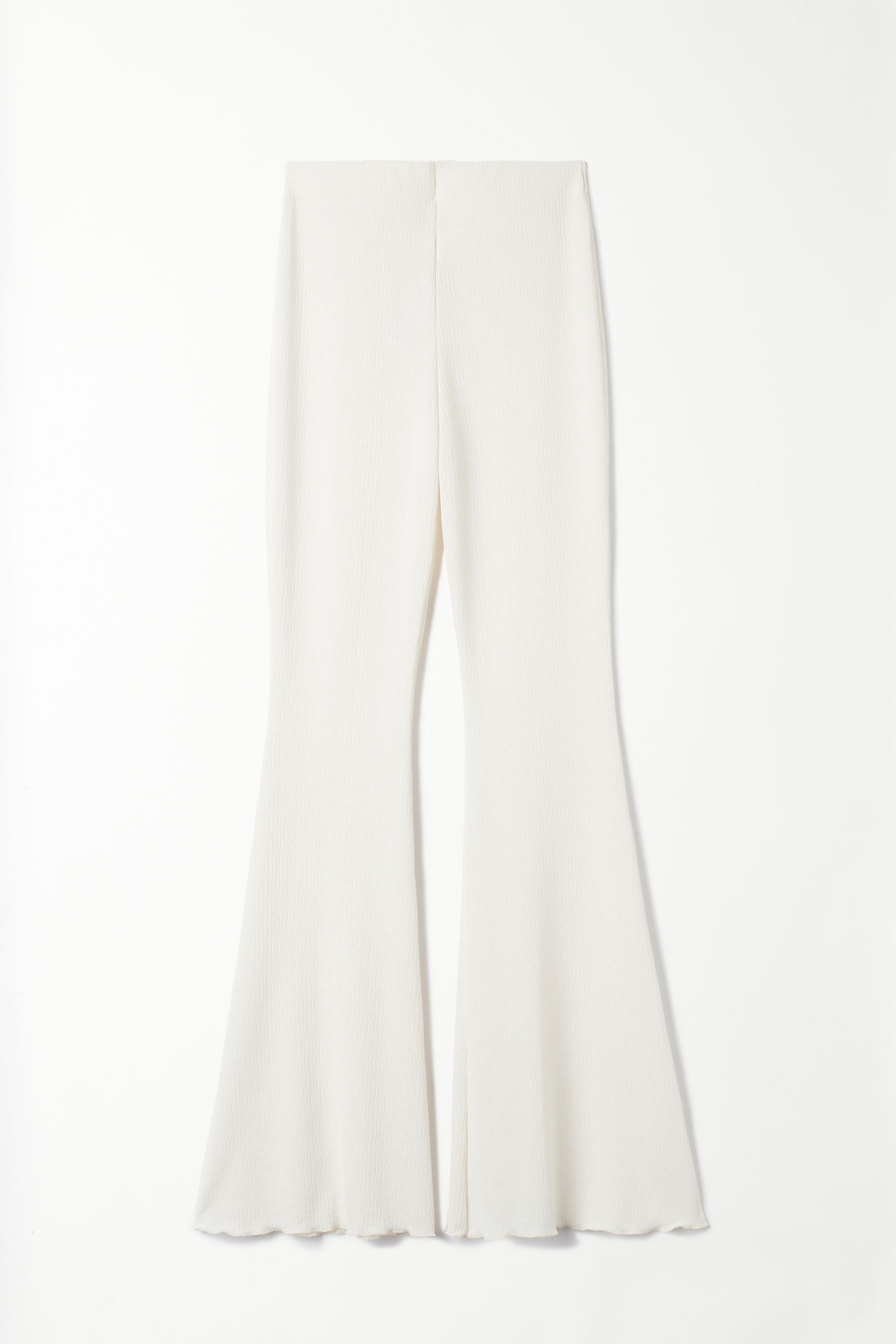 Flared Crepe Trousers