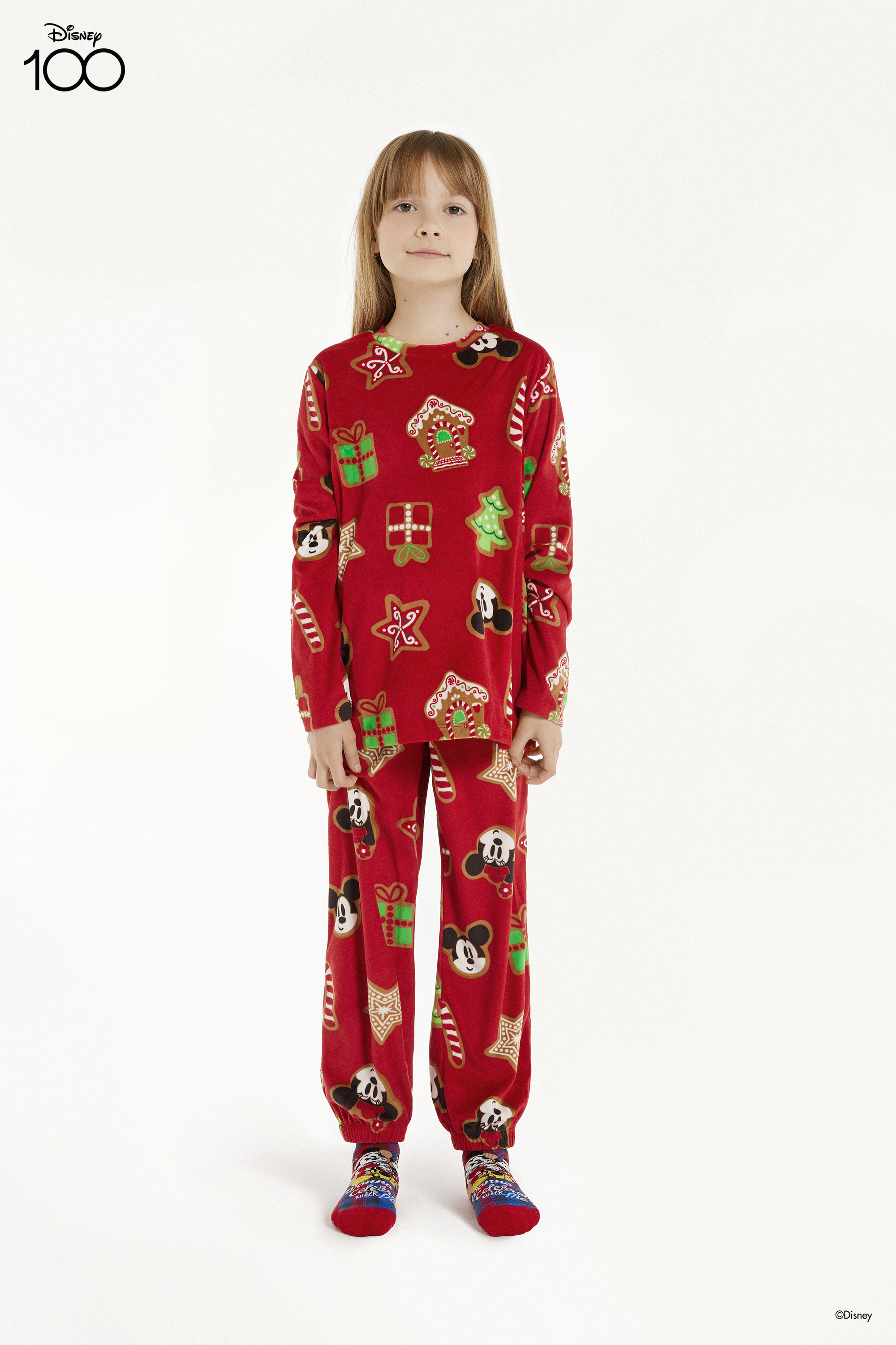 Pyjama Long en Pilou Fin Imprimé Disney Enfant Unisexe