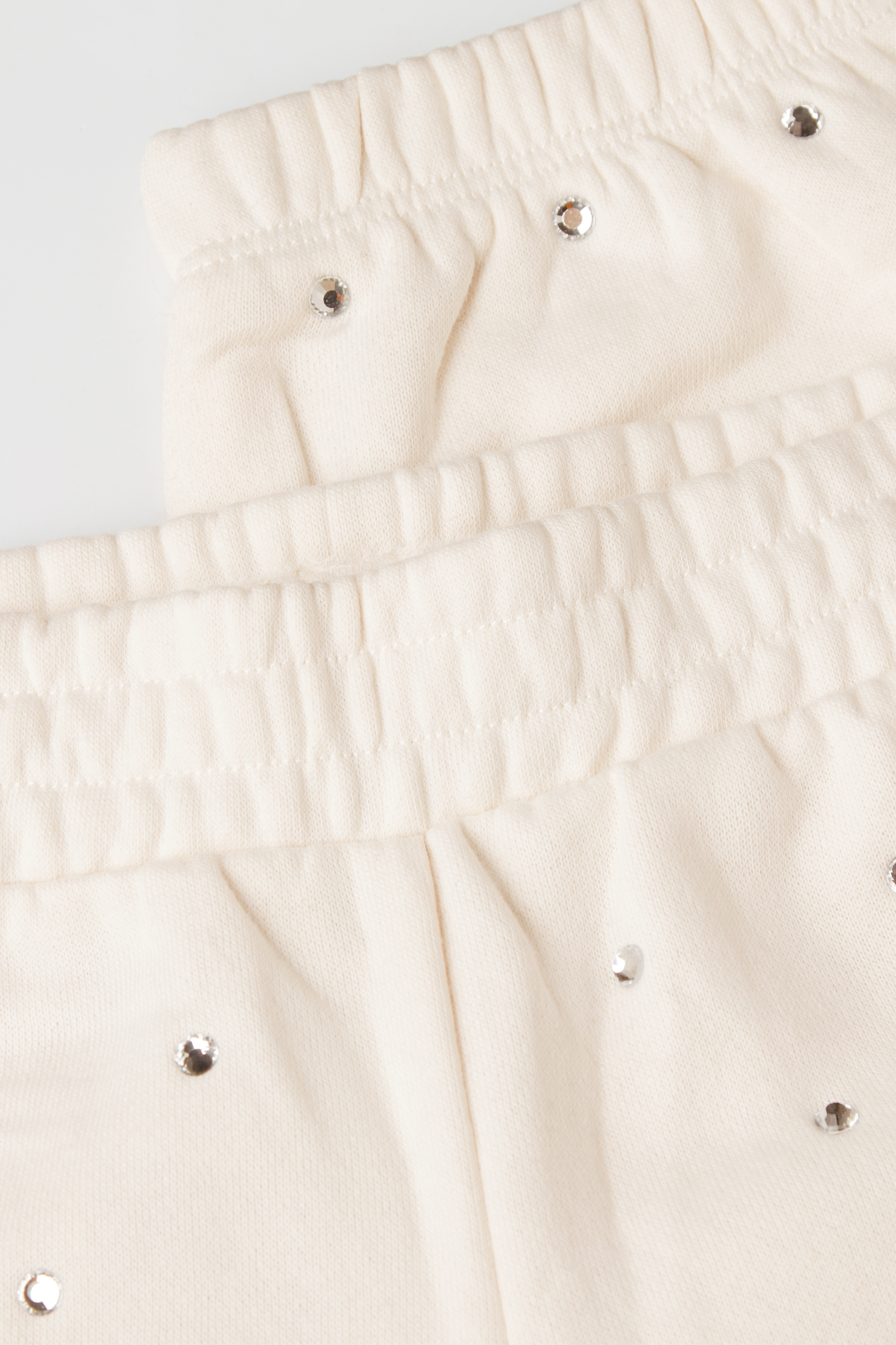 Pantalón de Chándal de Felpa con Strass para Niña