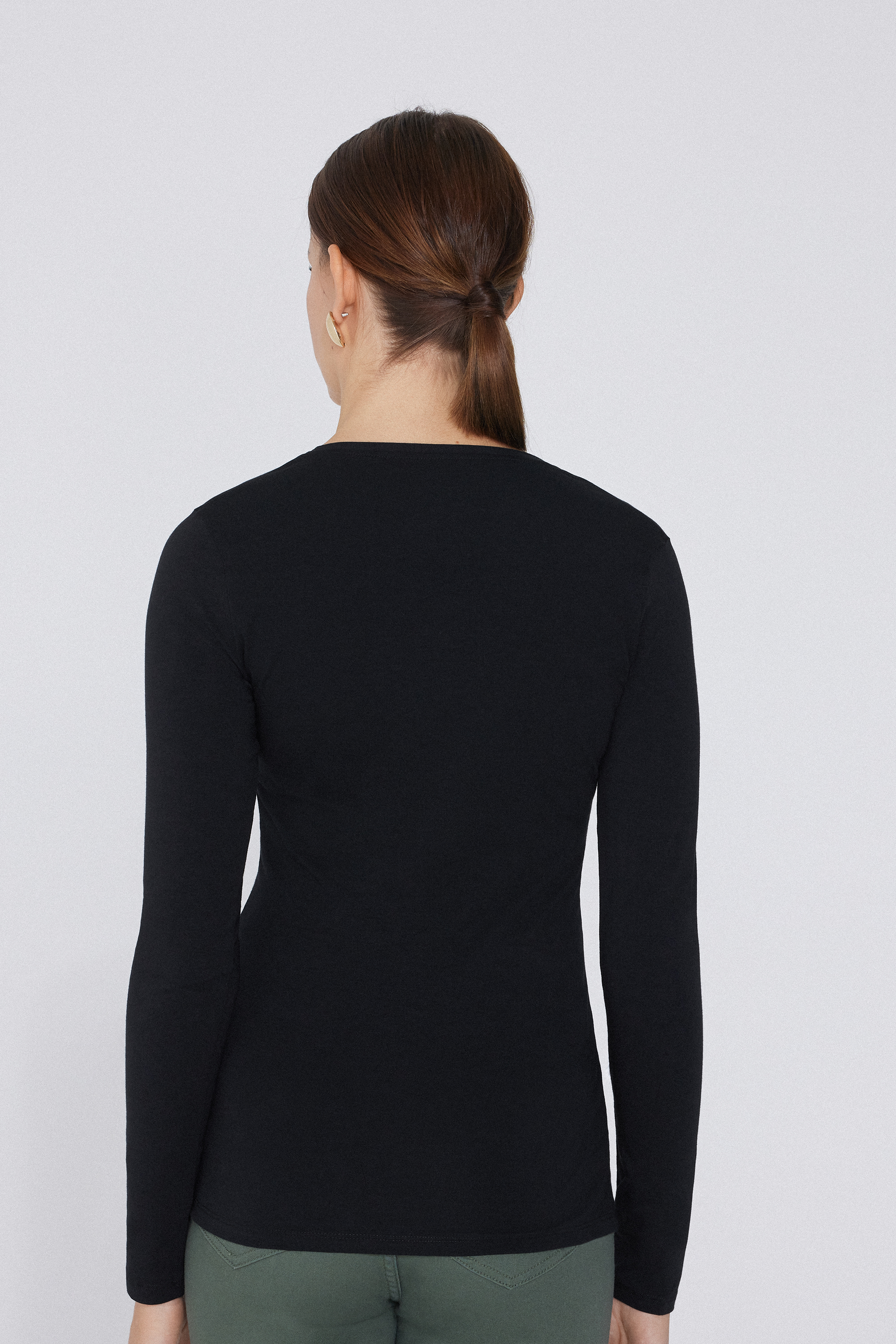 iChunhua Donne Manica Lunga Girocollo Felpe Blocchi di Colore Tunica Maglioni Top Split Laterale, Viola, XL