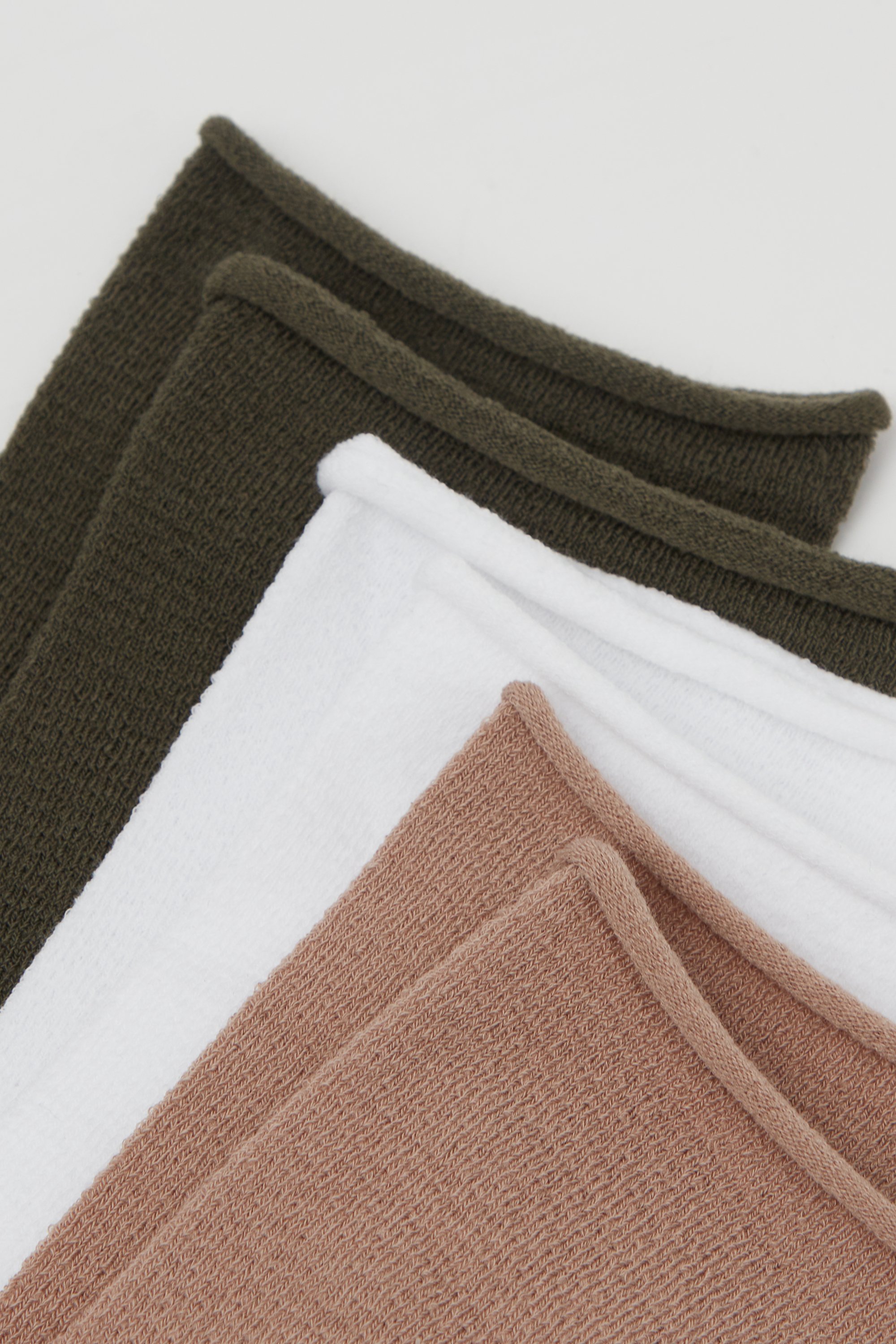 3 Paia Calzini Corti Cotone Senza Bordo Fantasia Donna