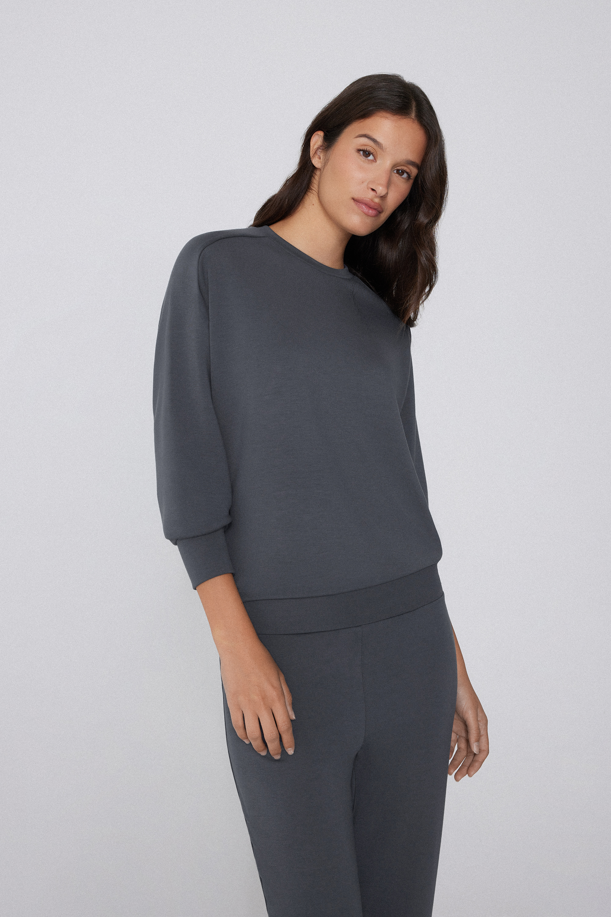 Camisola Felpa Viscose Soft Touch Decote Redondo