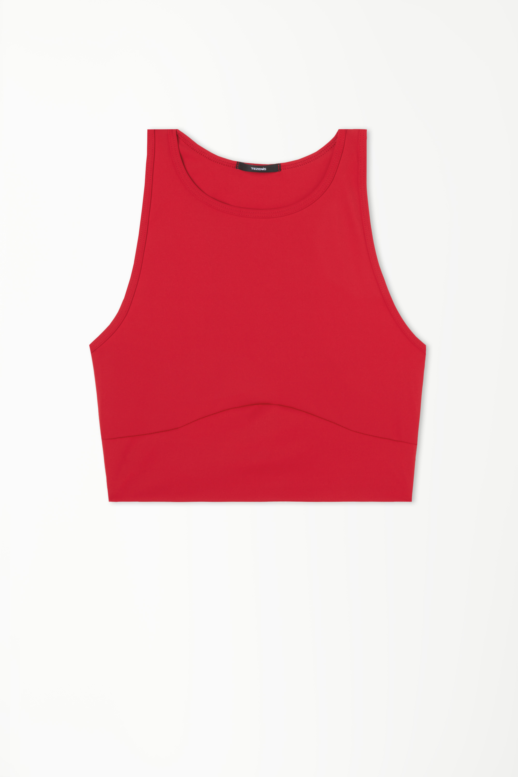 Sleeveless Microfibre Crop Top
