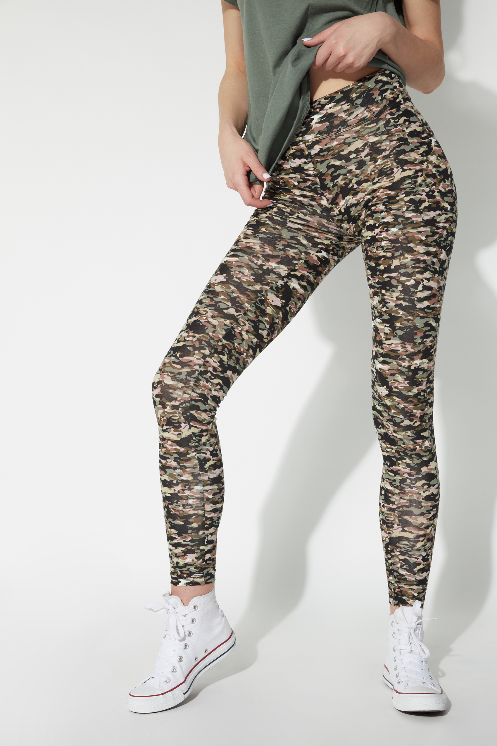 high rise cotton leggings