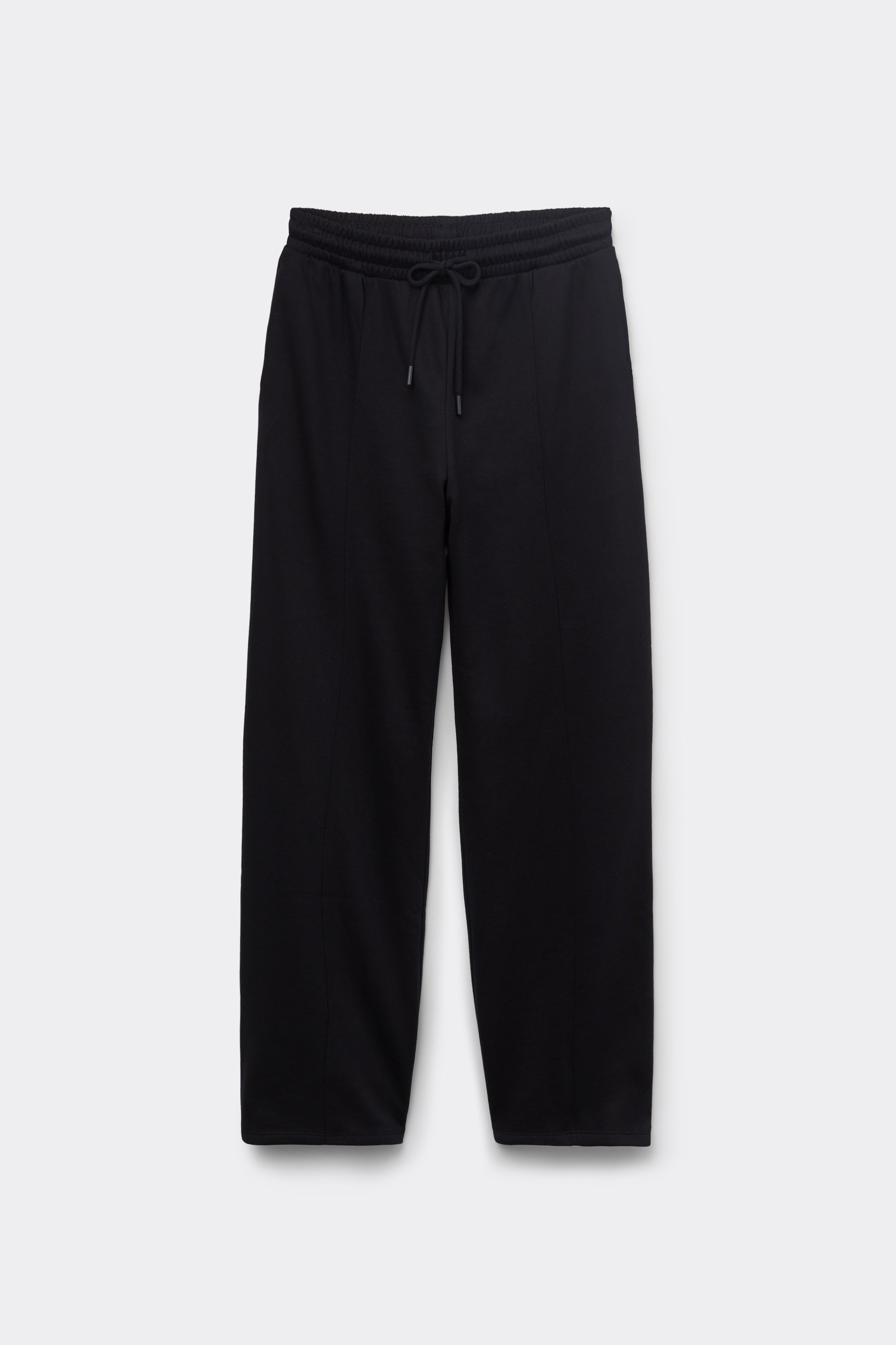 Pantaloni Tuta Palazzo con Cucitura e Coulisse