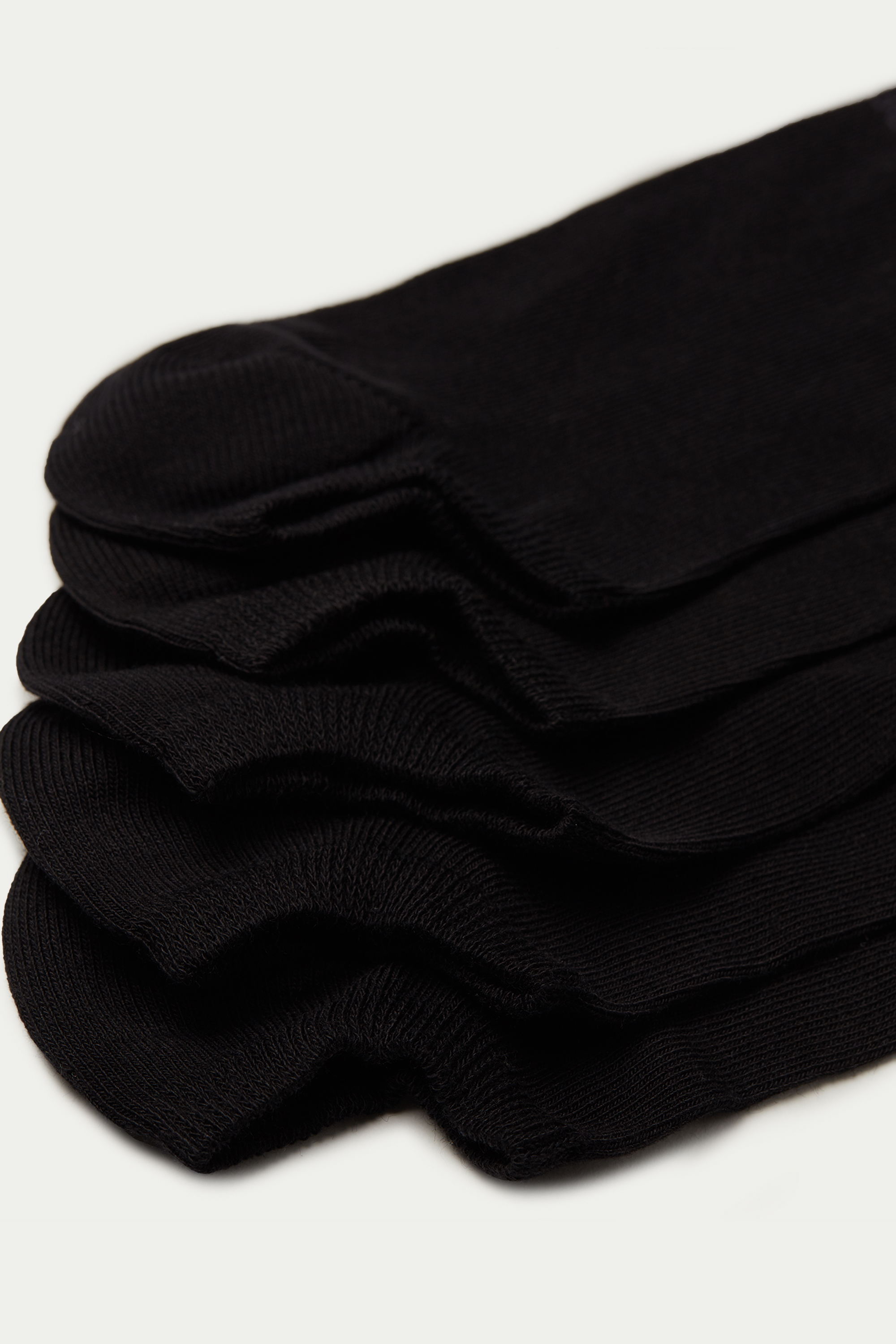 5 Párů Nízkých Jednobarevných Ponožek z Bavlny