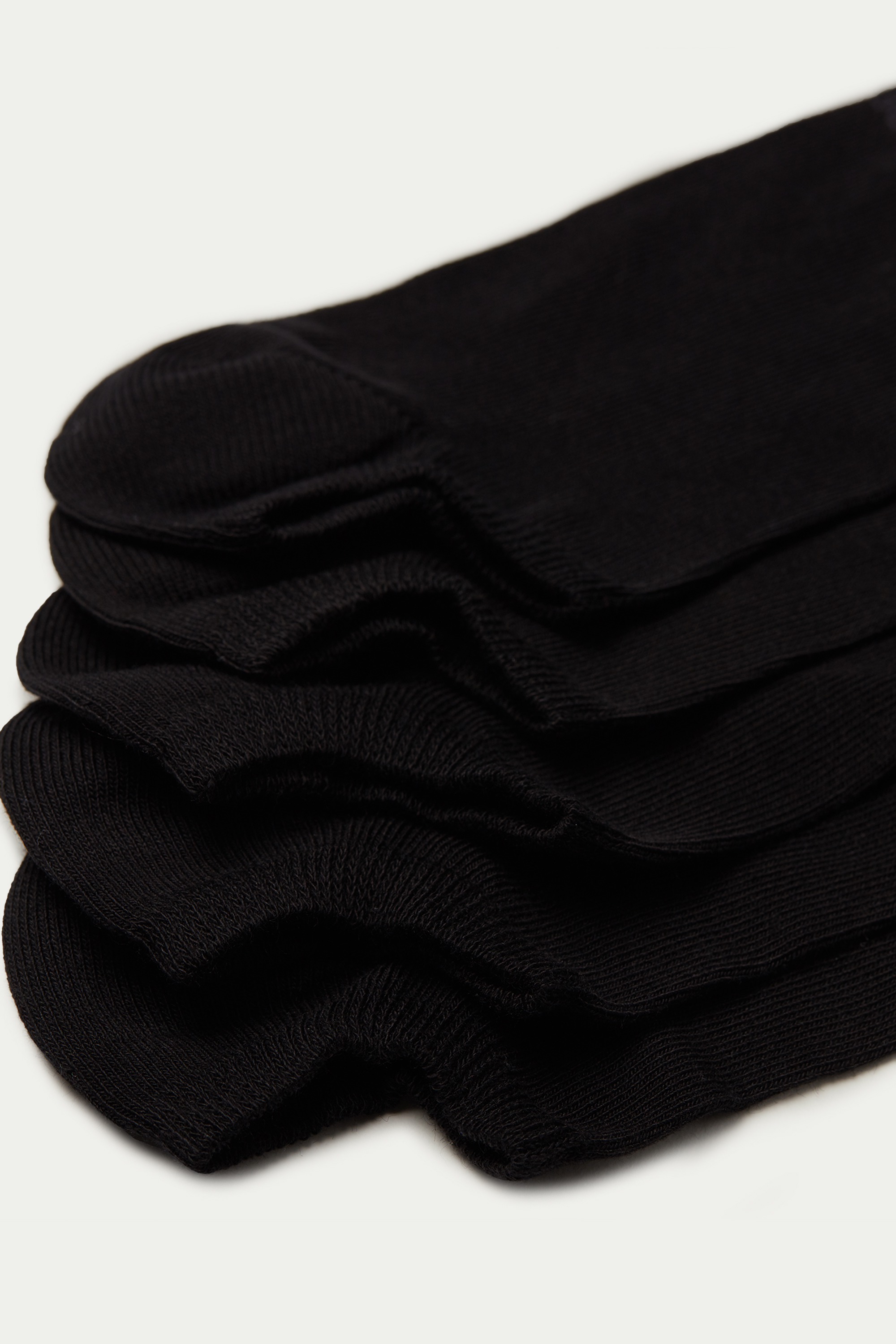 5 Pairs of Solid-Colored Cotton Ankle Socks