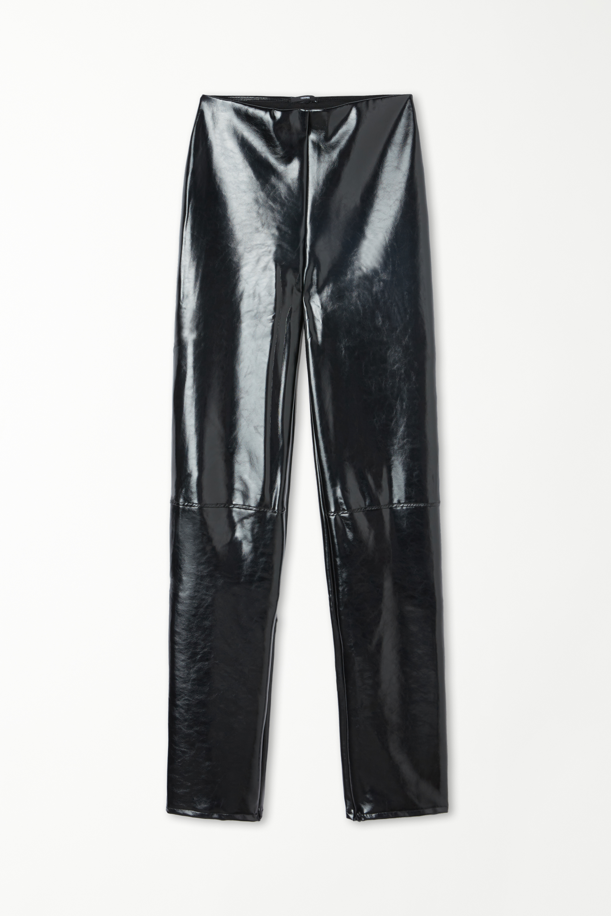 Hammered-Effect Vinyl Pants