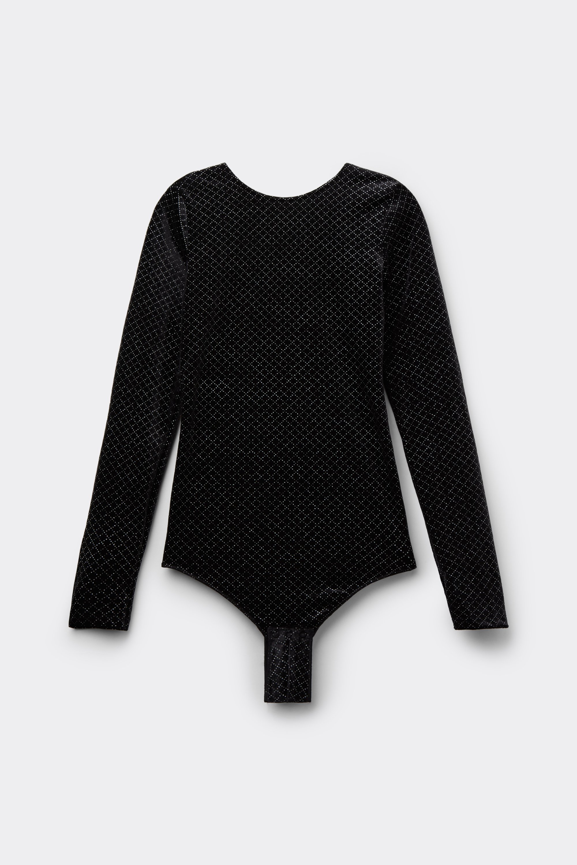 Glitter Diamond Velvet Long Sleeve Body