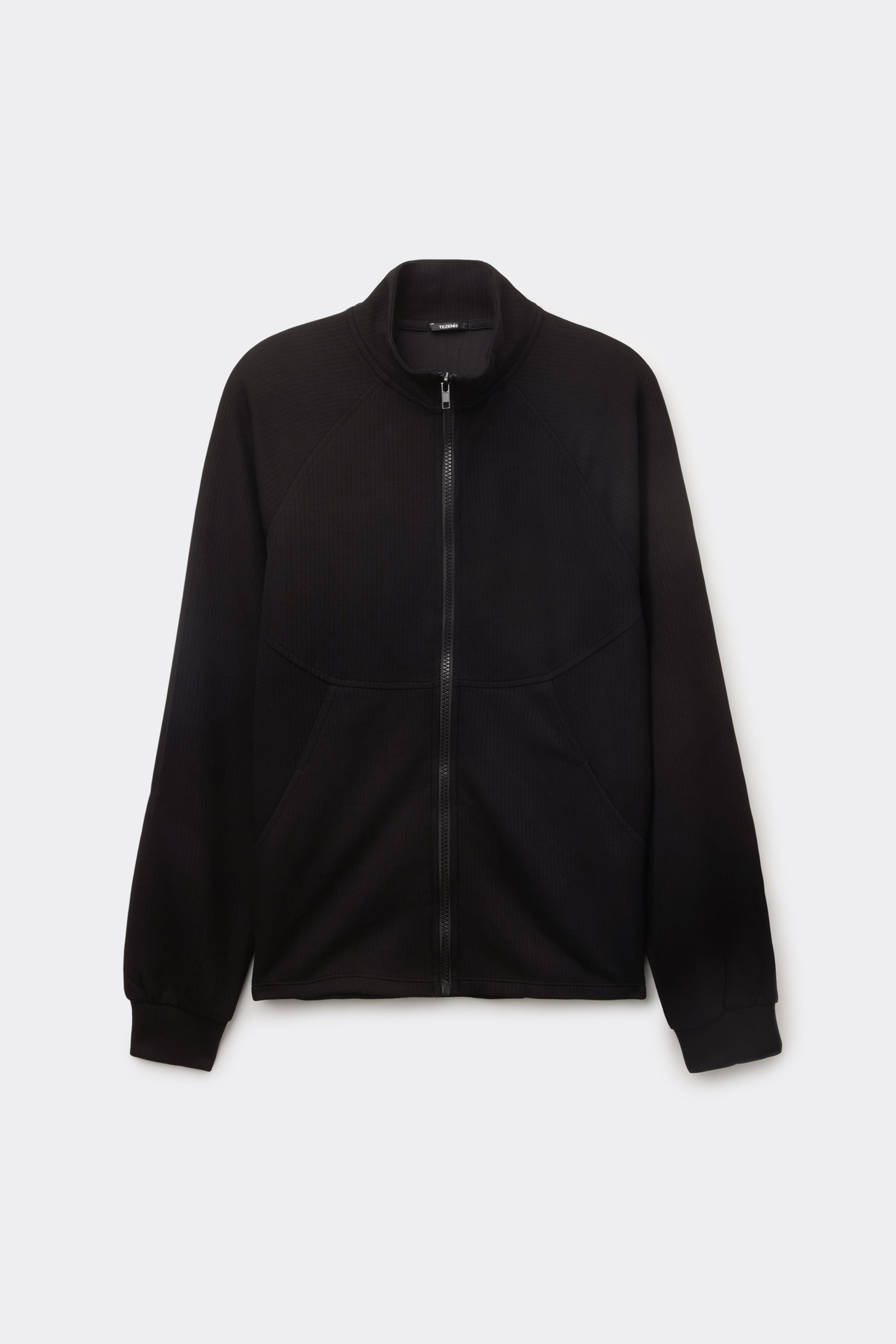 Bluza Zapinana na Zamek w Prążki Superior Softness