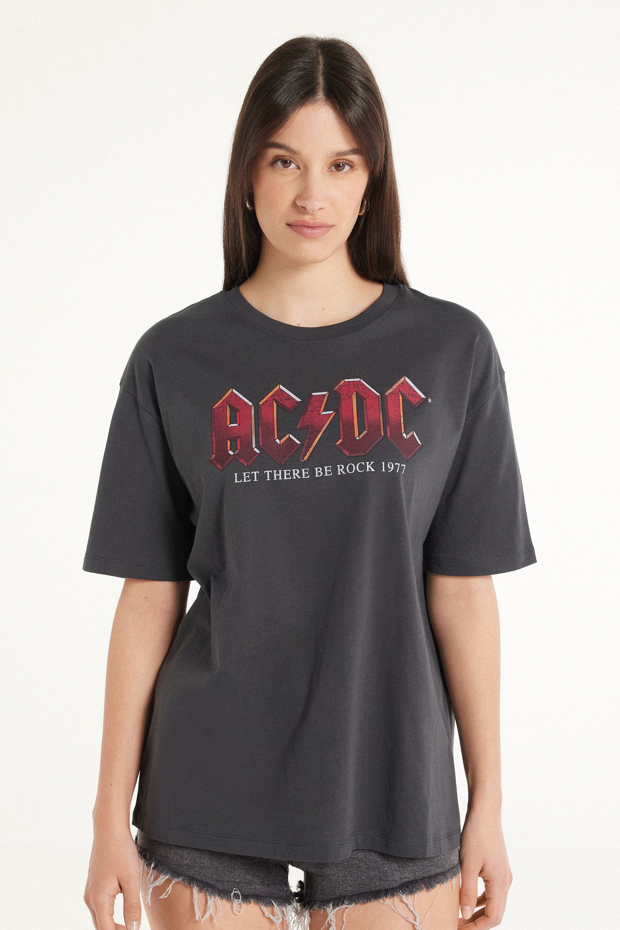 Unisex-T-Shirt mit AC/DC-Print - T-Shirts - Damen | Tezenis