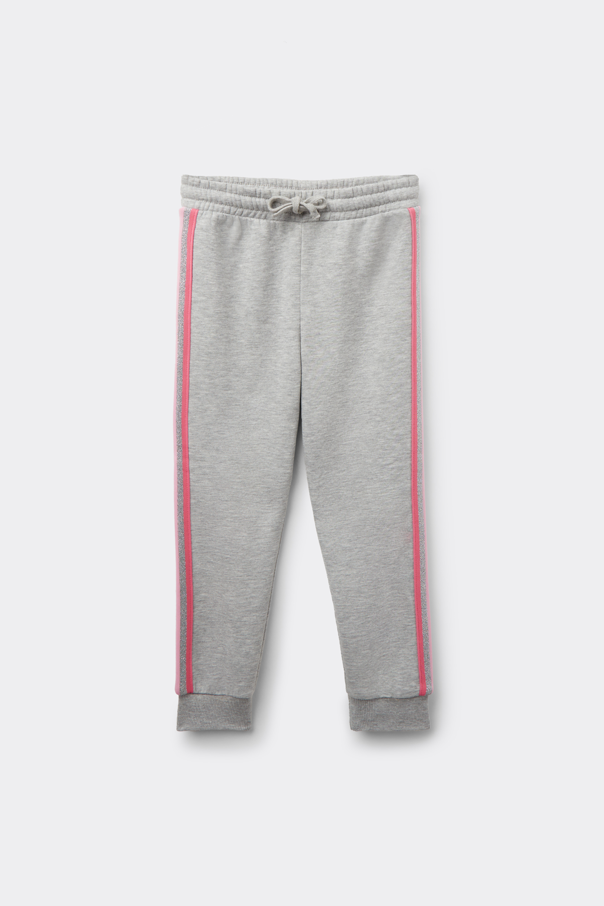 Pantaloni Lunghi Felpa Pesante Bimba Bande Laterali