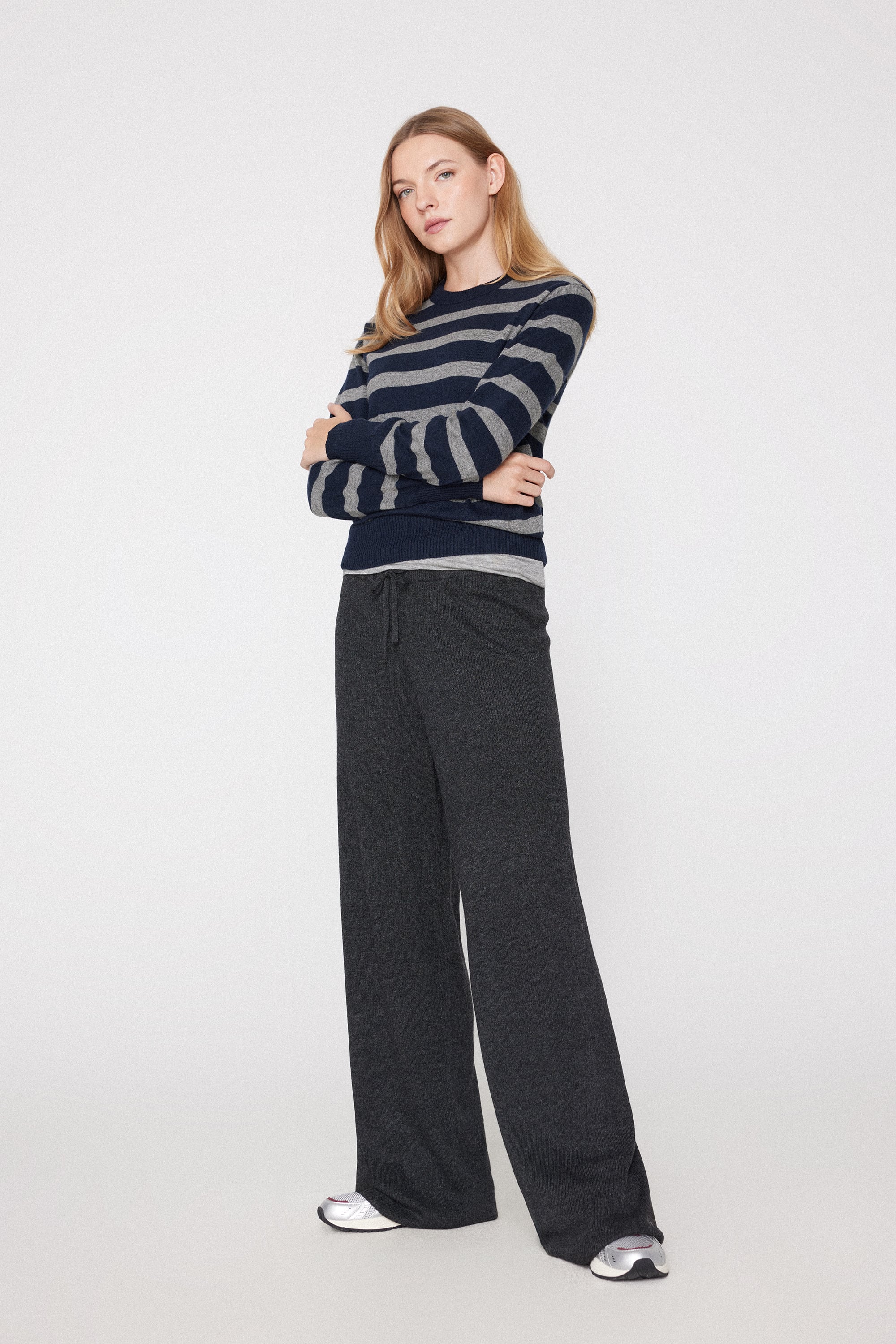 Pantalon Long Droit avec Laine