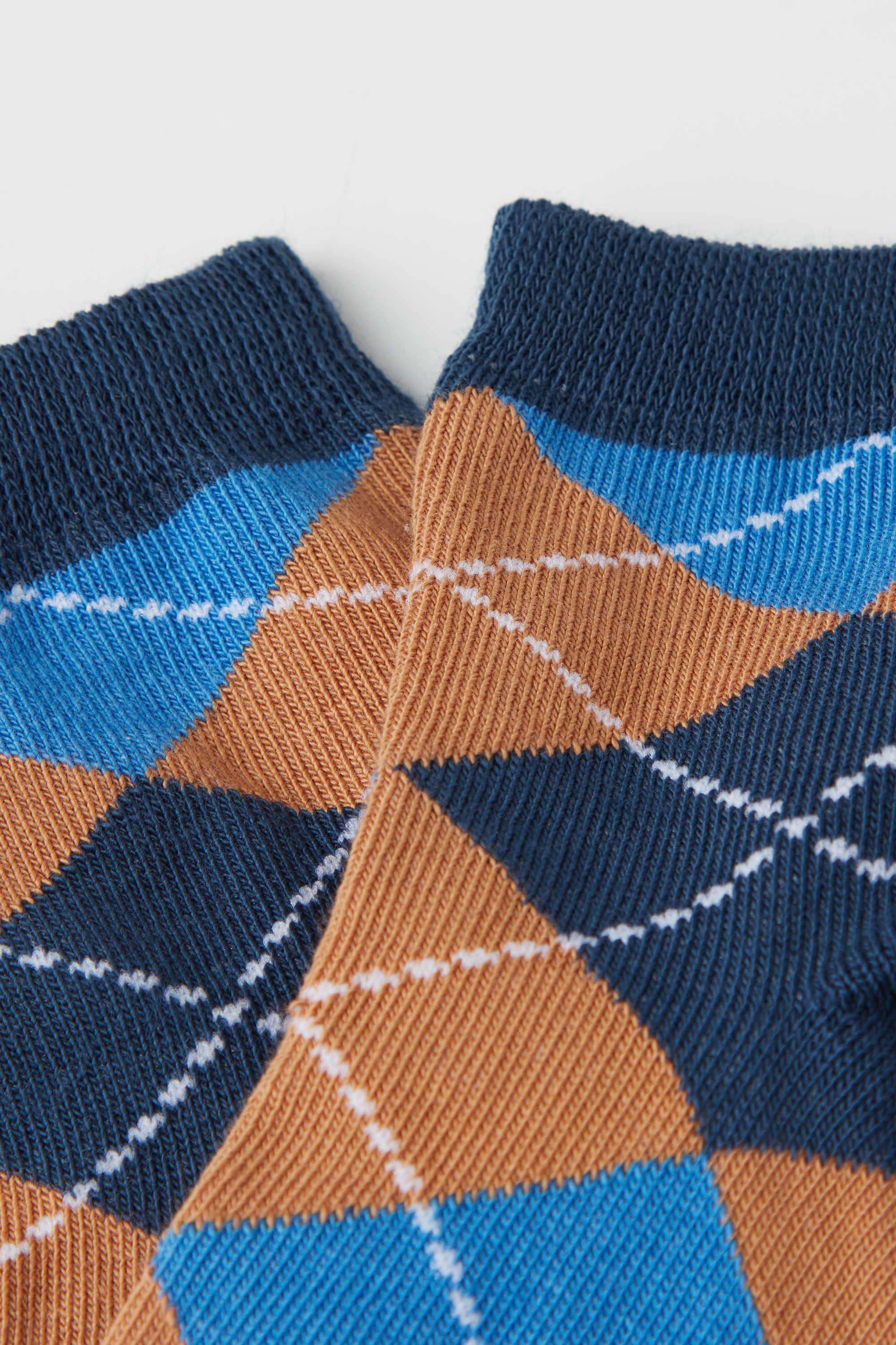 Boys’ Short Patterned Cotton Socks