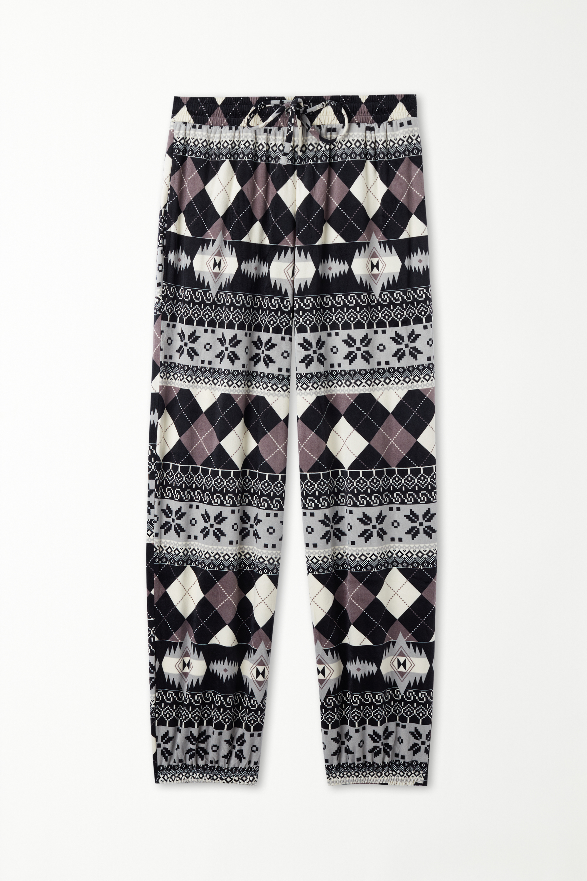 Printed Microfleece Long Pyjama Bottoms