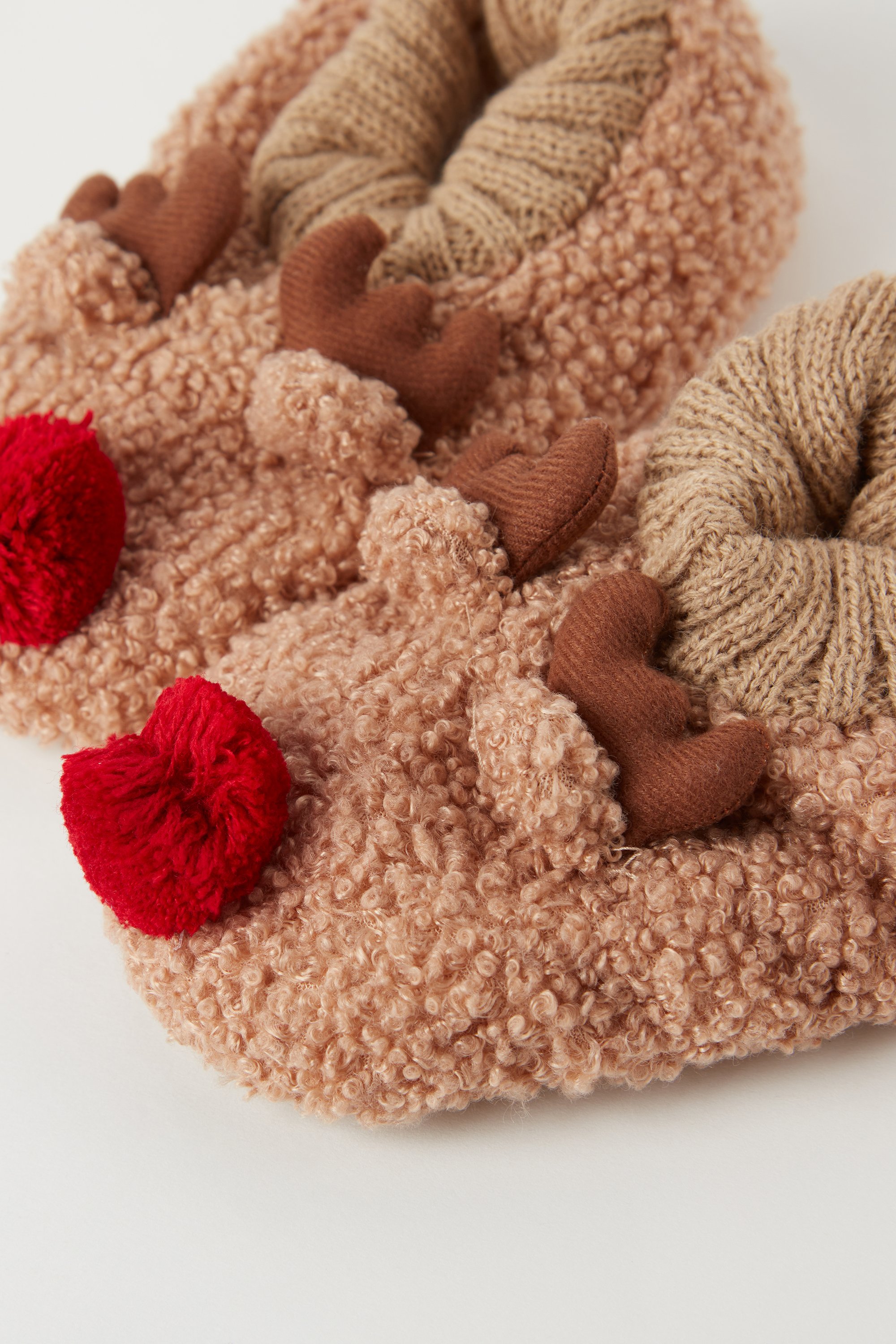 Kids’ Unisex Reindeer Slippers