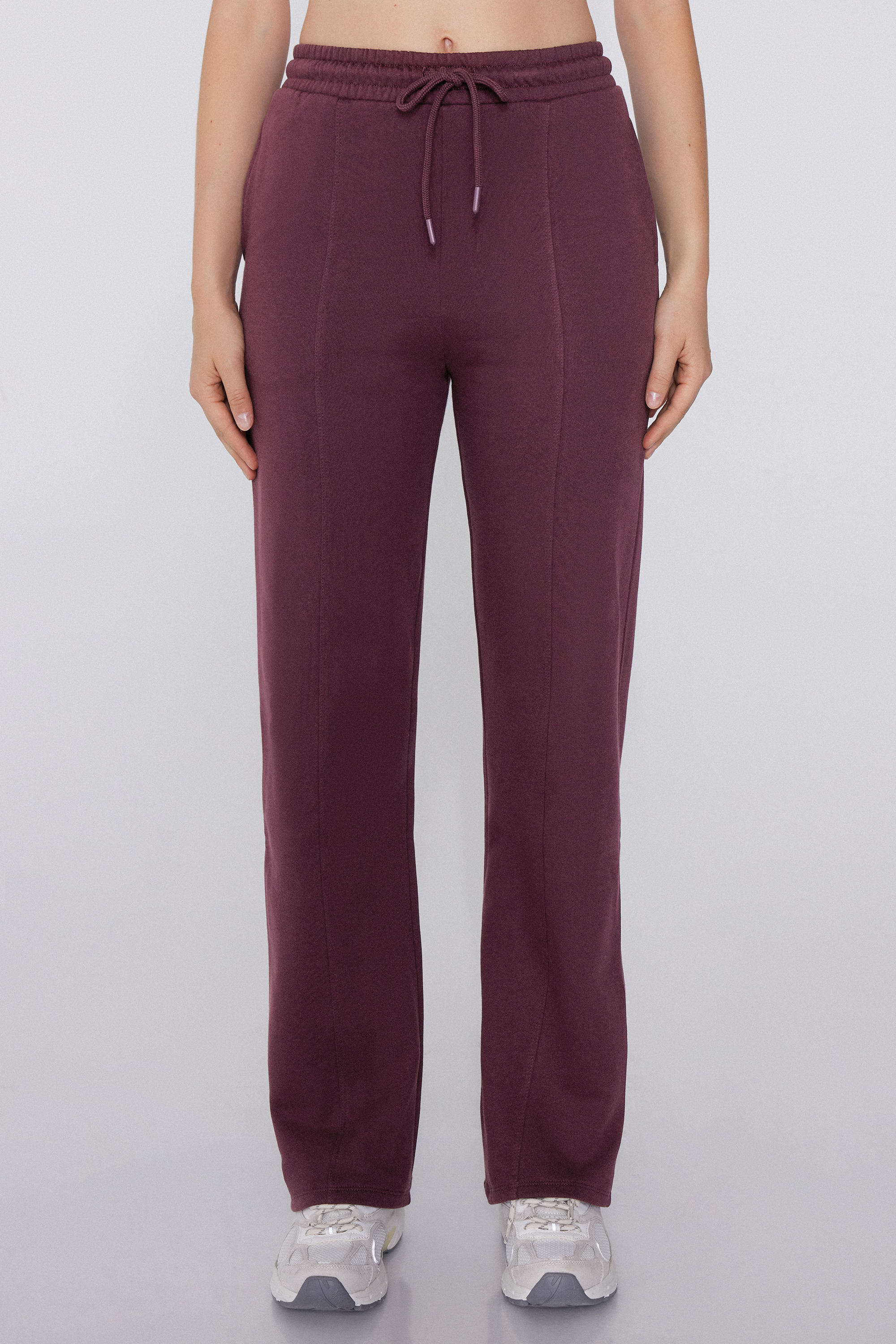 Palazzo Pants with Stitching and Drawstring