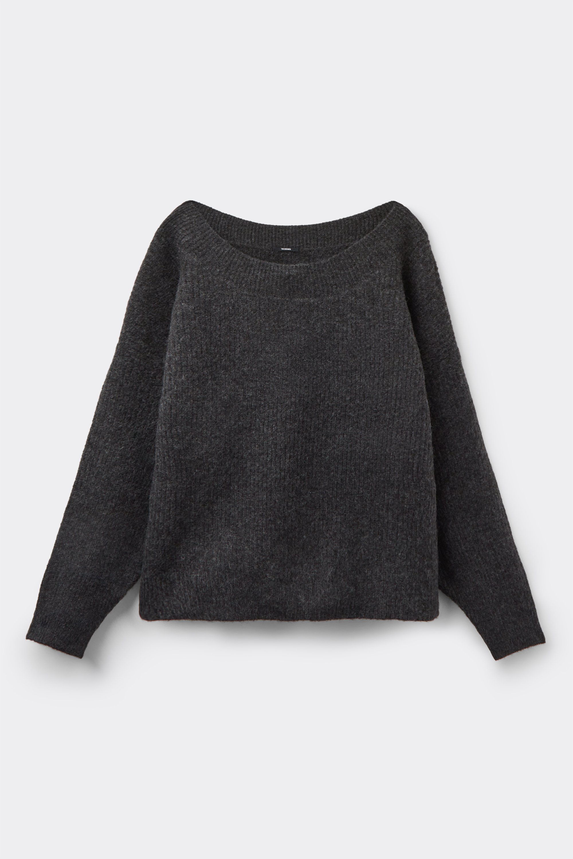 Maglione Maniche Lunghe a Costine Scollo Barchetta