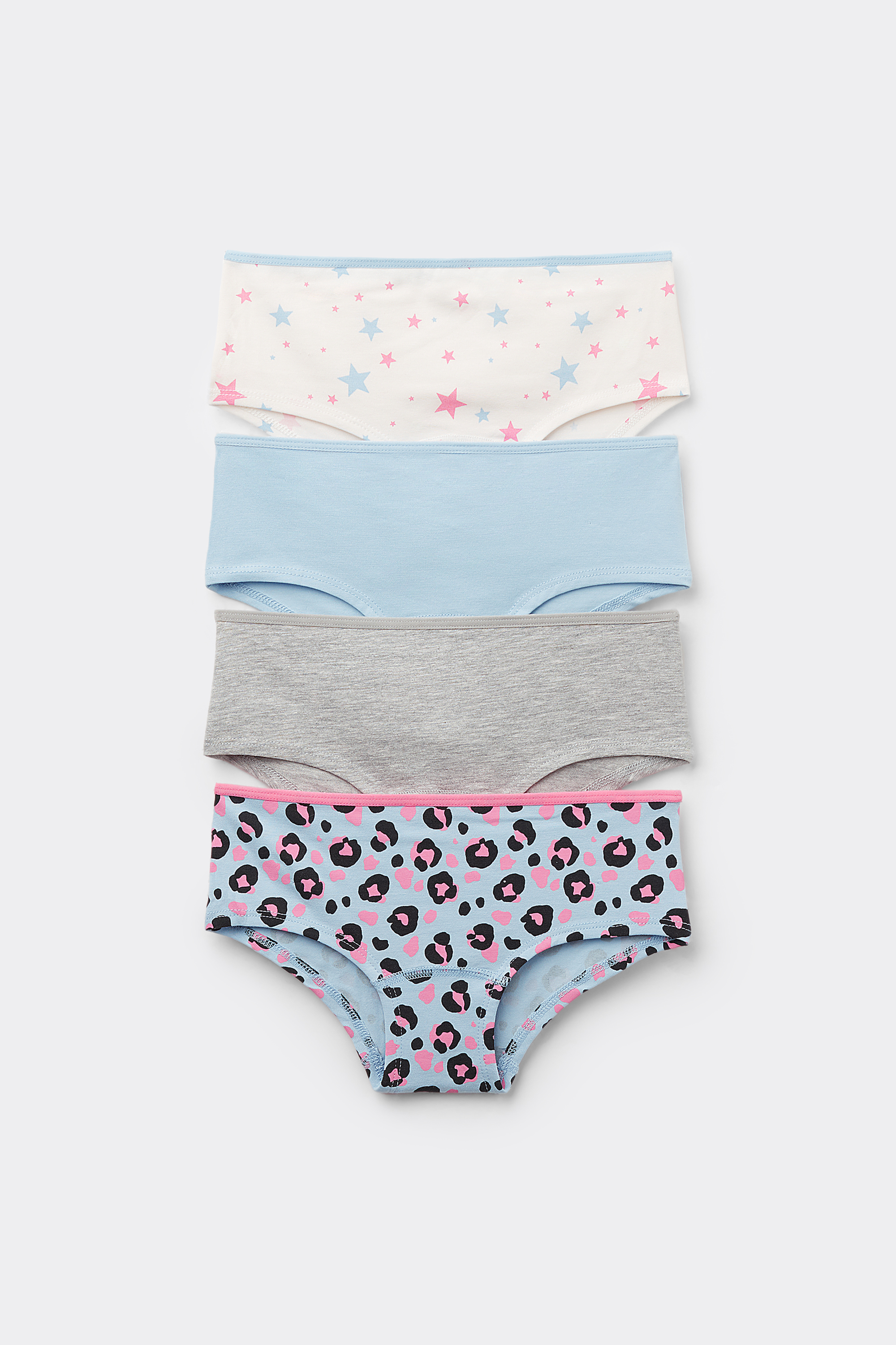 4 Paia Culotte Bimba Cotone Stampato