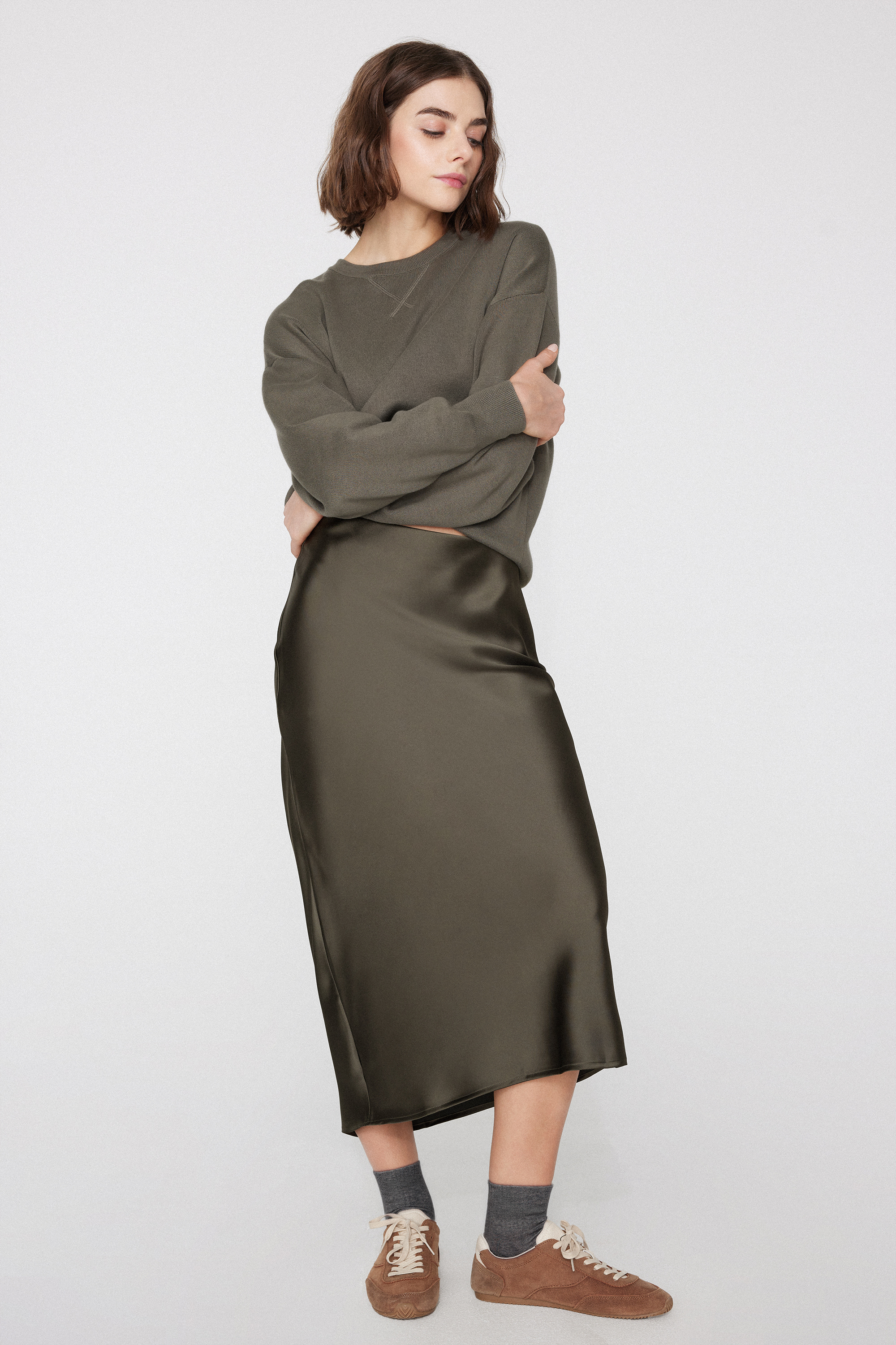 Jupe Midi Satin