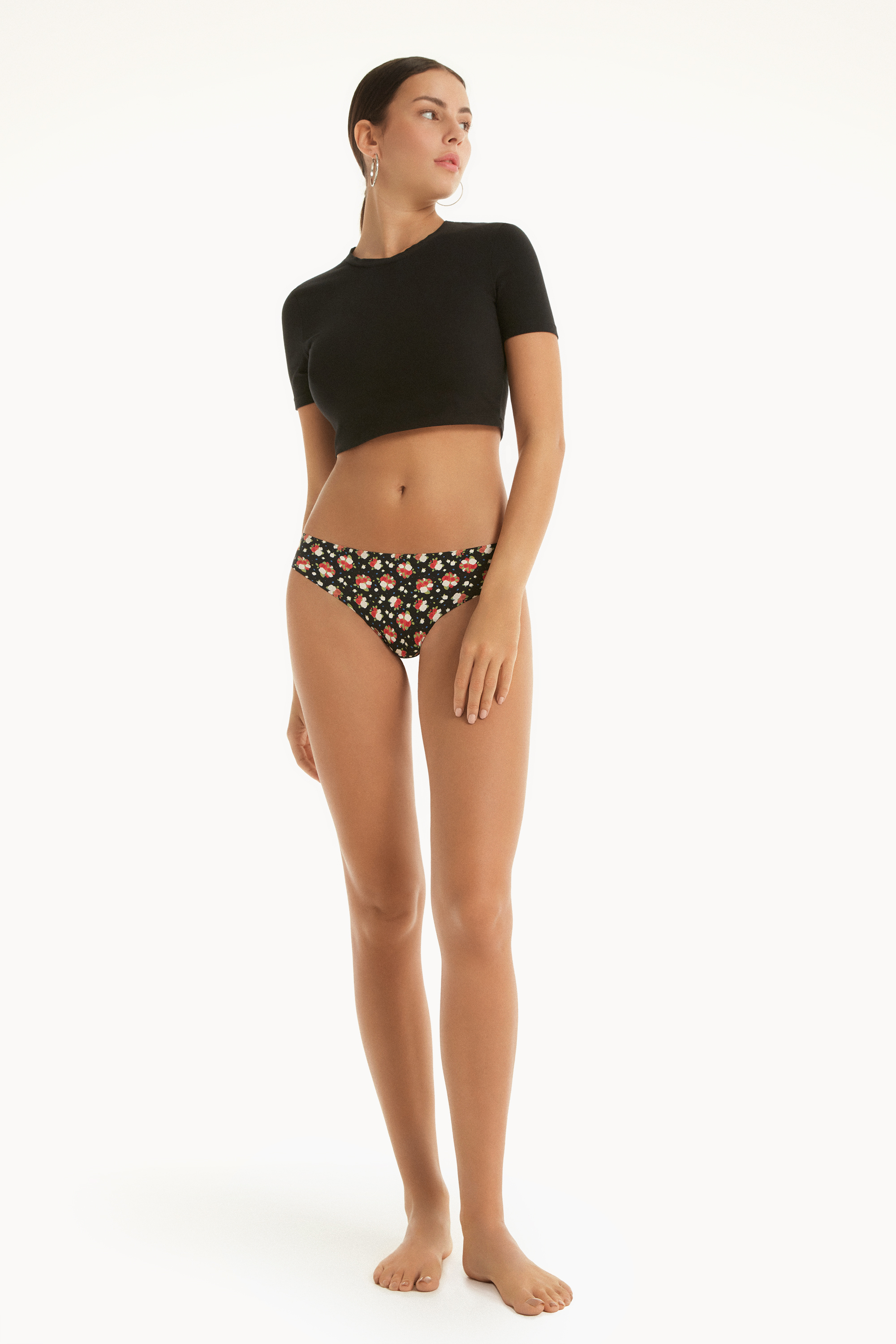 Laser-Cut Printed Microfibre Brazilian Briefs