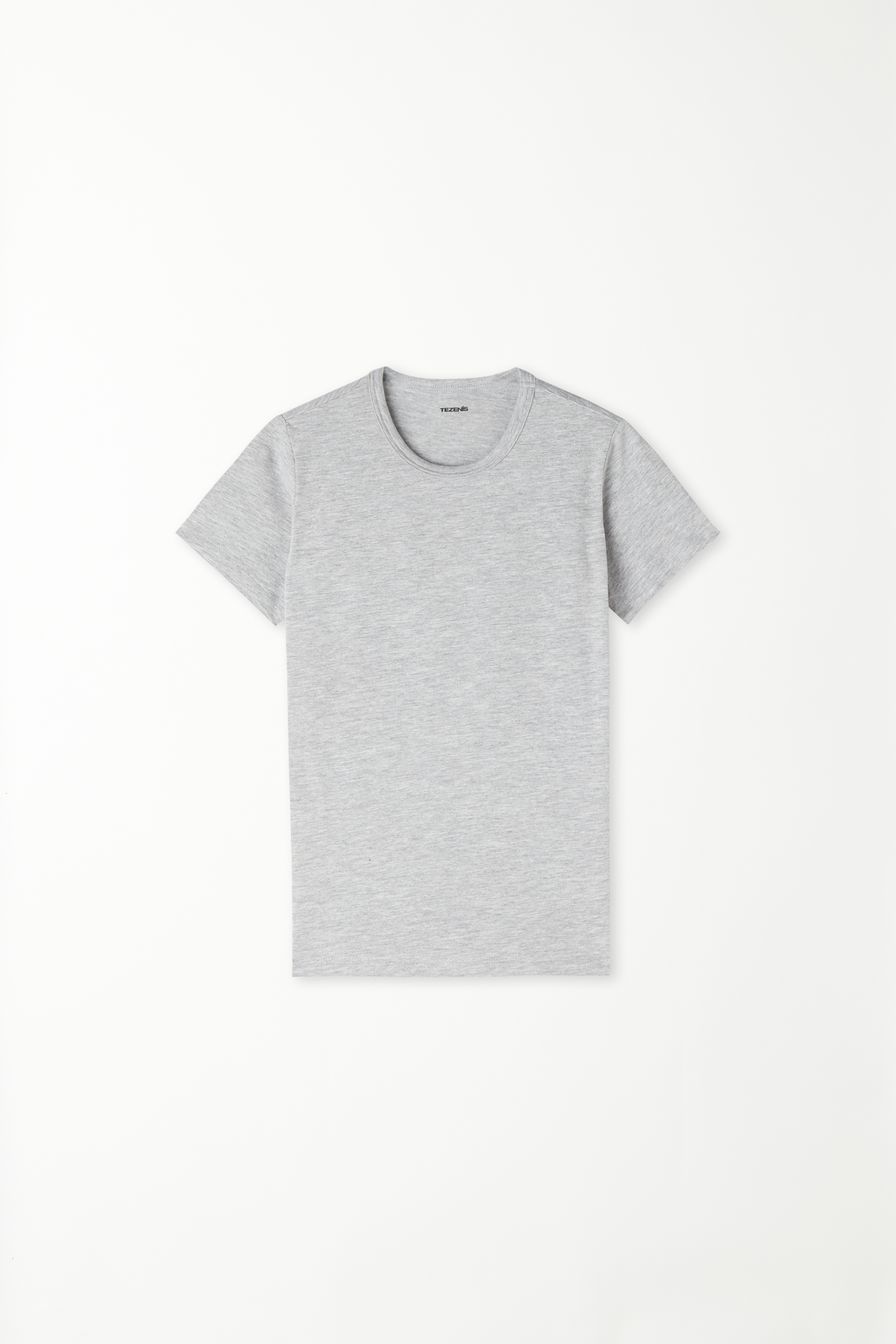 T-Shirt Basic Girocollo in Cotone Elasticizzato Bimbi Unisex