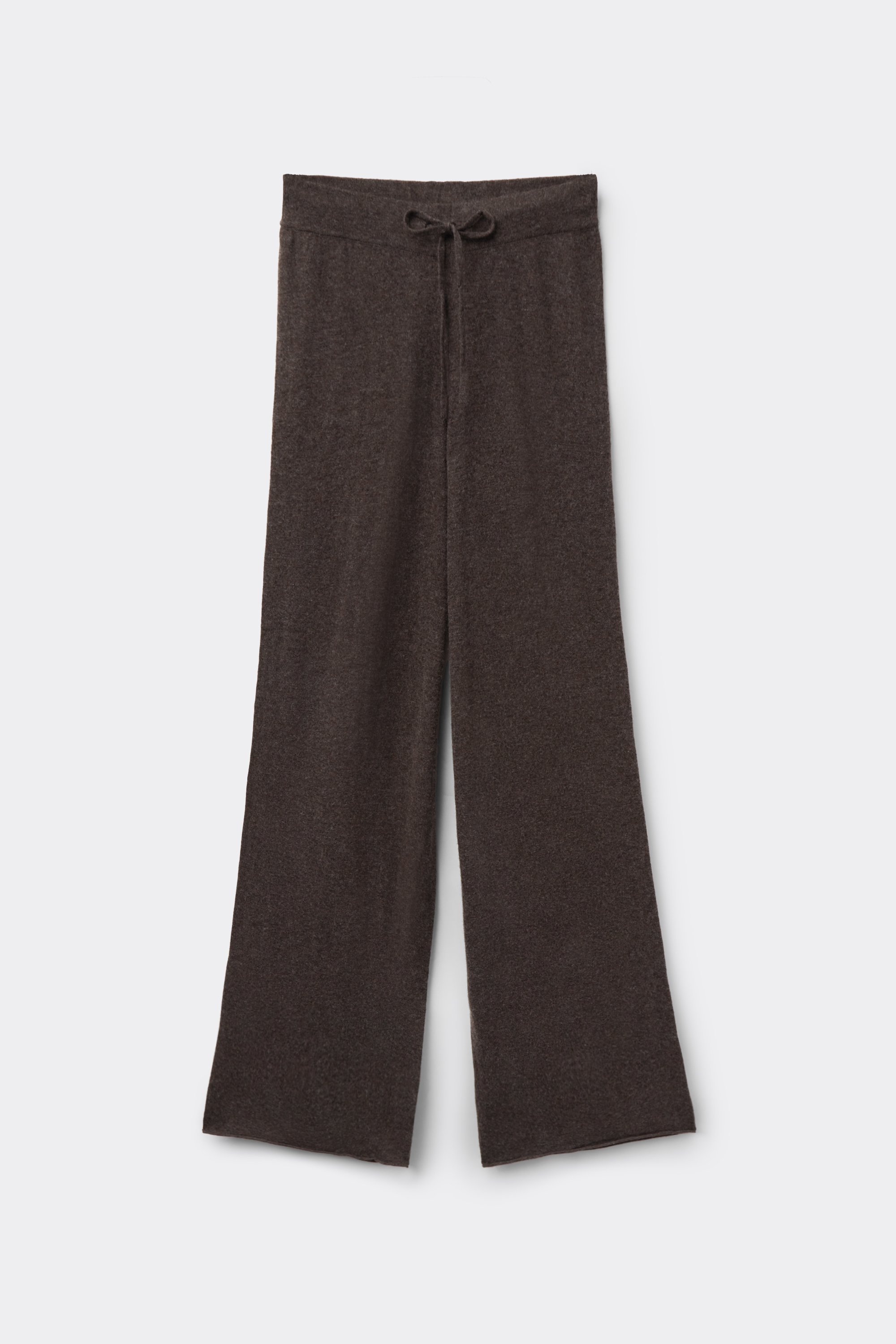 Pantalon Palazzo Épais avec Laine