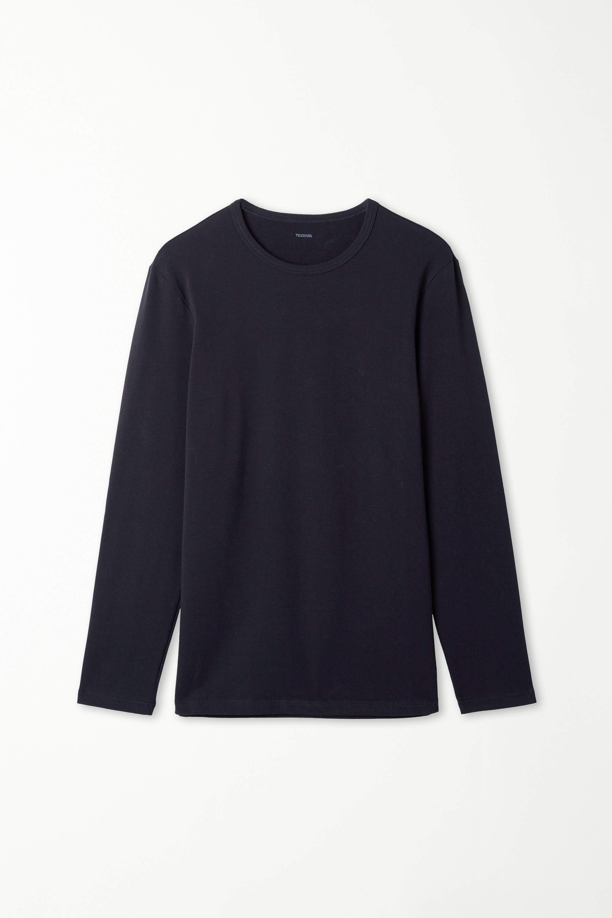 Long-Sleeve Round-Neck Thermal Cotton Top
