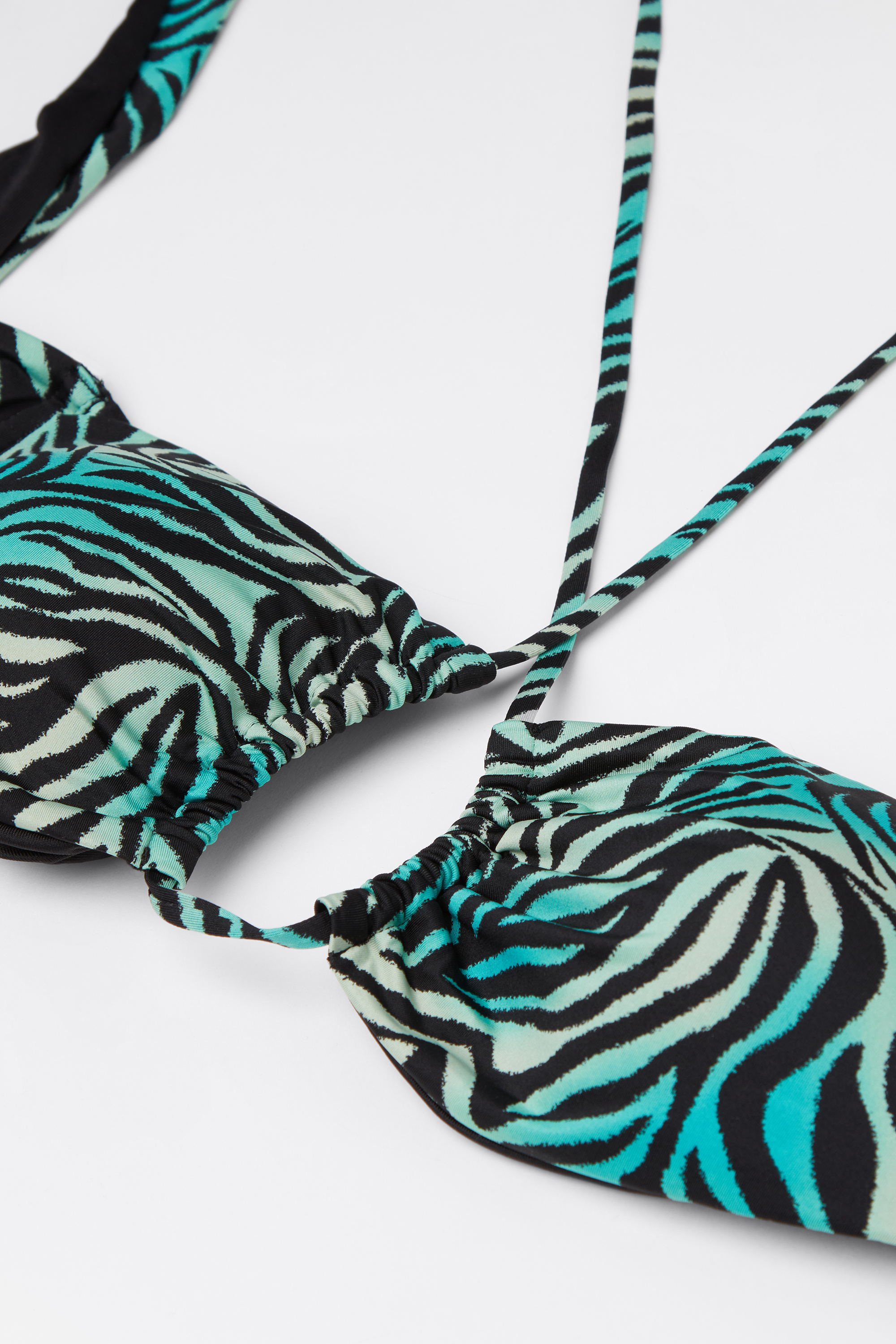 Bikinový Podprsenkový Top s Vyjímatelnou Vycpávkou a Stahovací Šňůrkou Colorful Zebra