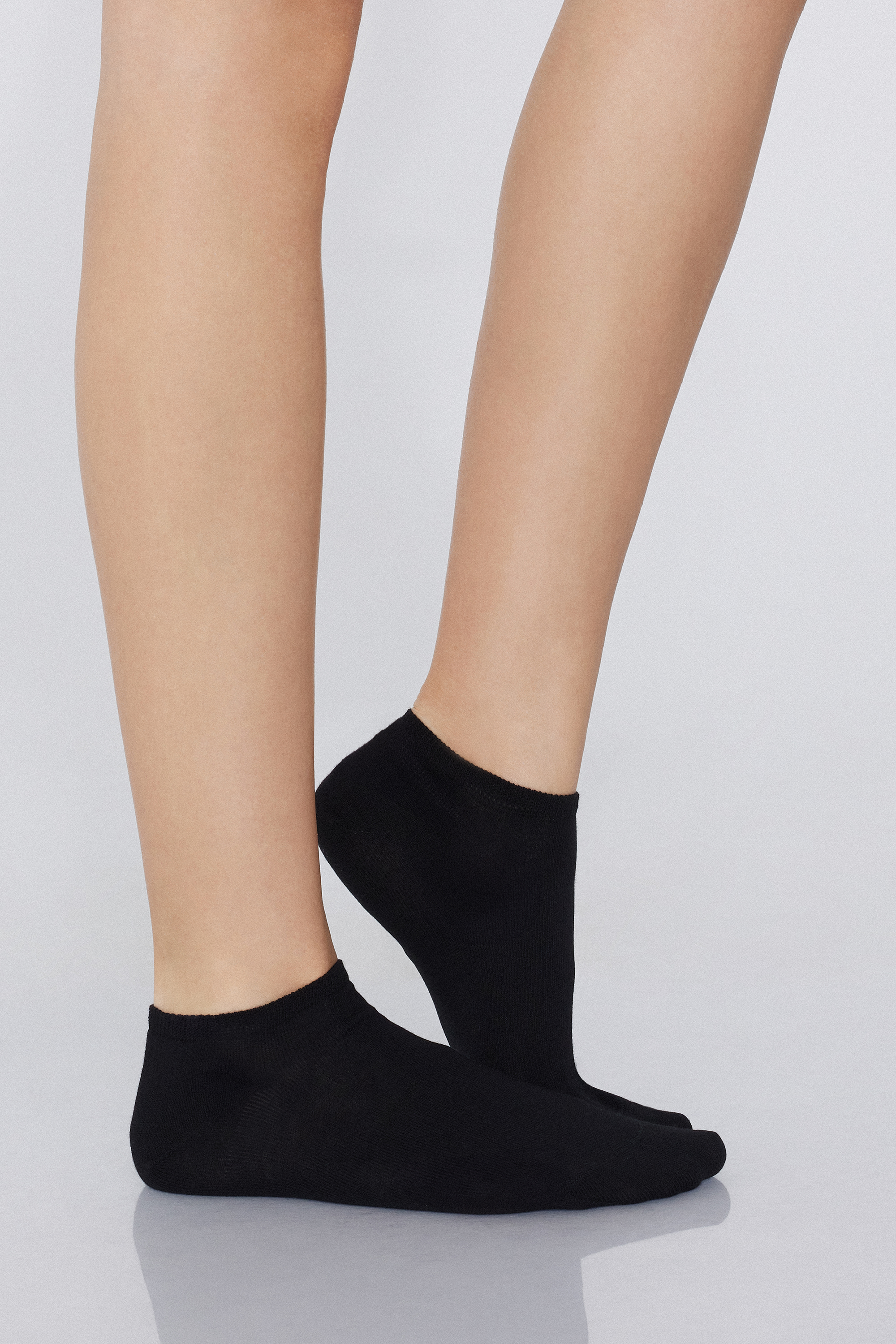 5 X Plain Colour Cotton Trainer Socks